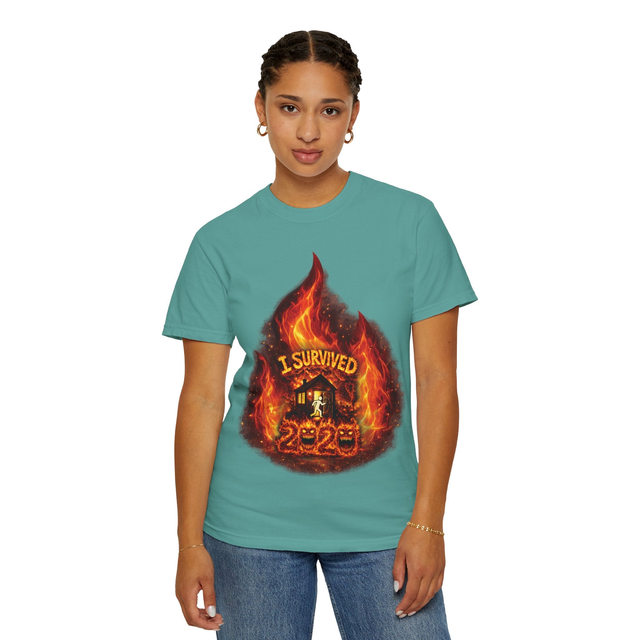 I Survived 2020 — Director's Cut S2:E2 "The Bobcat Fire" | Wildfire Edition Memorial Unisex Garment-Dyed T-shirt