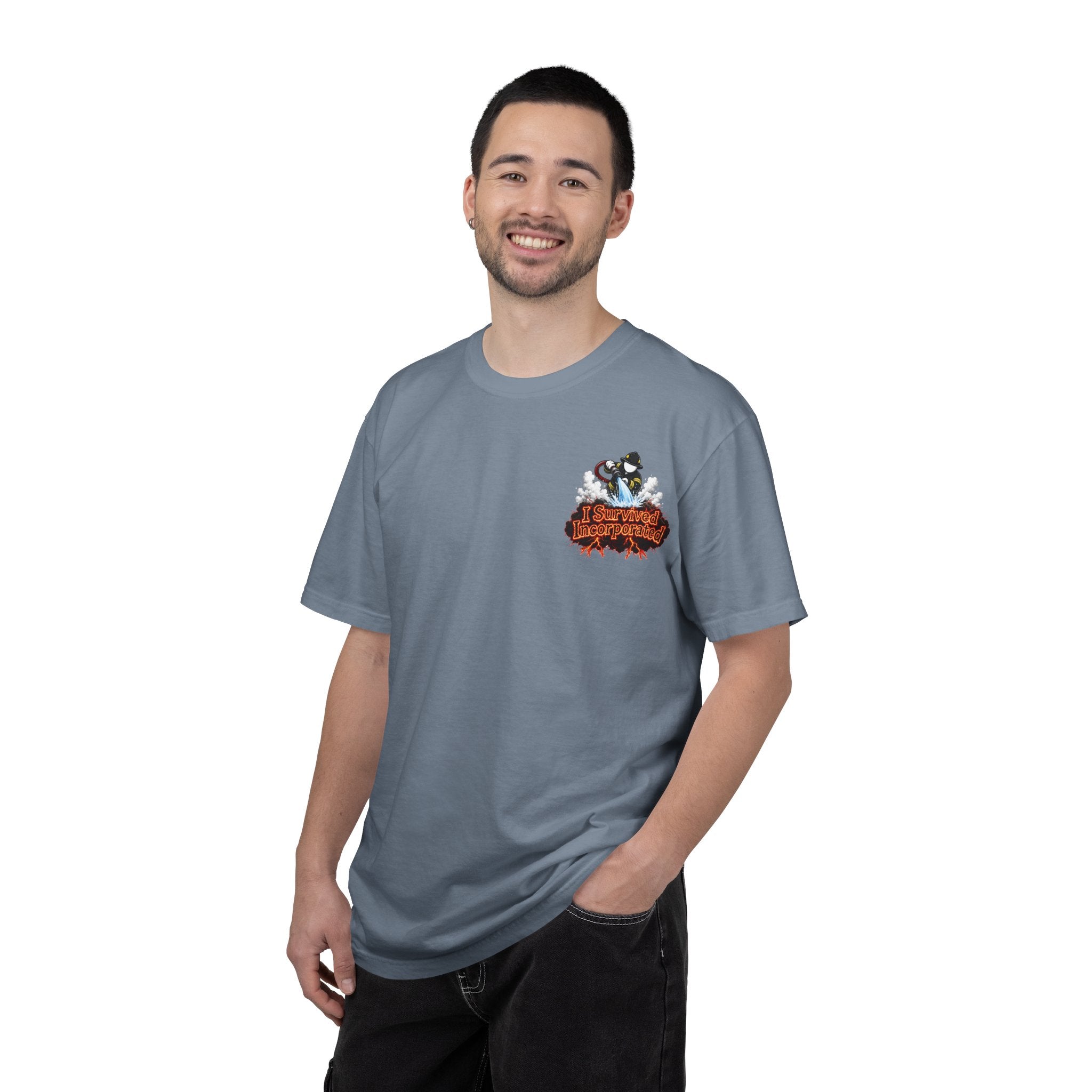 I Survived 2020 — "Please Stand By" Test Pattern Tee Wildfire Signal Edition Summer Premiere Unisex Garment-Dyed T-shirt