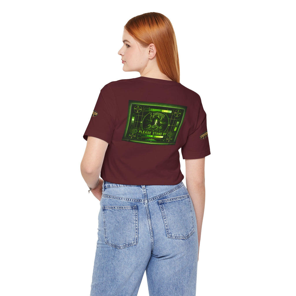 I Survived 2020 — "Please Stand By" Test Pattern Toxic Signal Tee Special Edition Summer Premiere Unisex Jersey Short Sleeve Tee