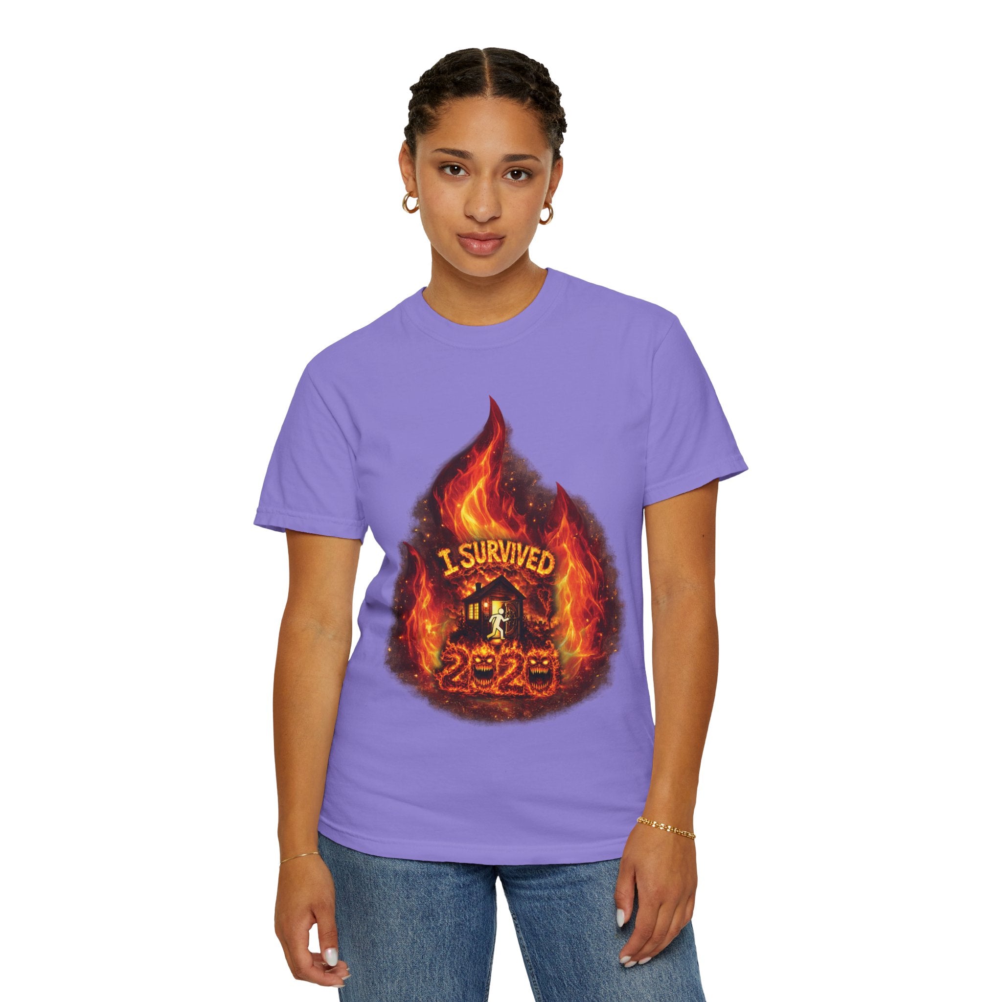 I Survived 2020 — Director's Cut S2:E3 "The California Wildfires" | Wildfire Edition Memorial Unisex Garment-Dyed T-shirt