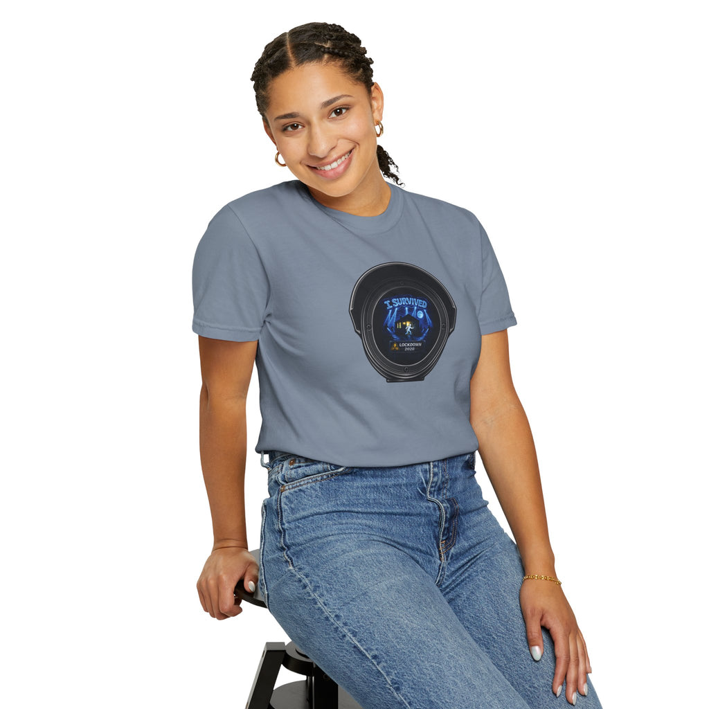 I Survived 2020 —  LOCKDOWN S3:E3: Director's Cut "Remote Schooling" Unisex Garment-Dyed T-shirt
