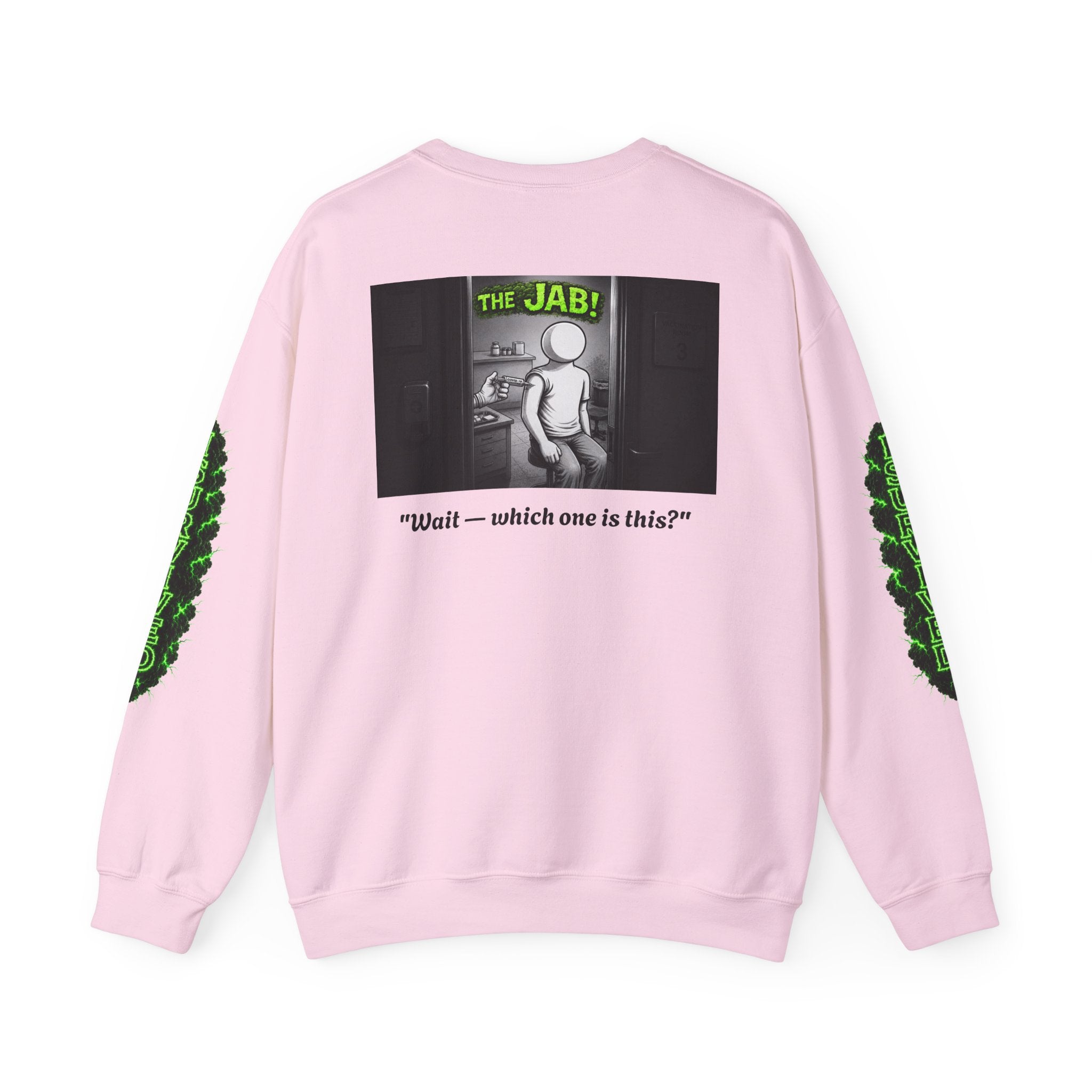 I Survived 2020 — Director's Cut S1:E3 "The Jab!" | Pandemic Edition Unisex Heavy Blend™ Crewneck Sweatshirt