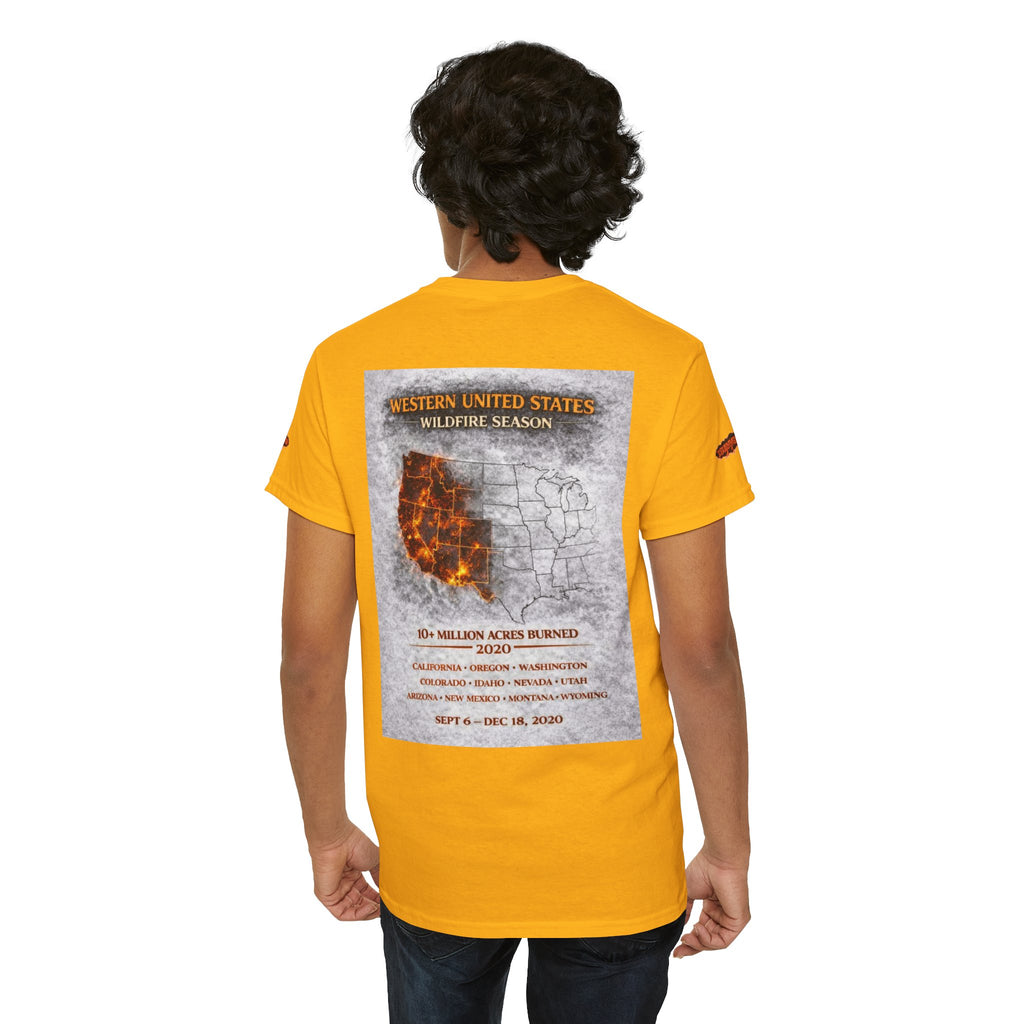 I Survived 2020 —  WILDFIRES S2:E4: Director's Cut Special Edition "Western U.S. Wildfire Season" Memorial Unisex Heavy Cotton Tee