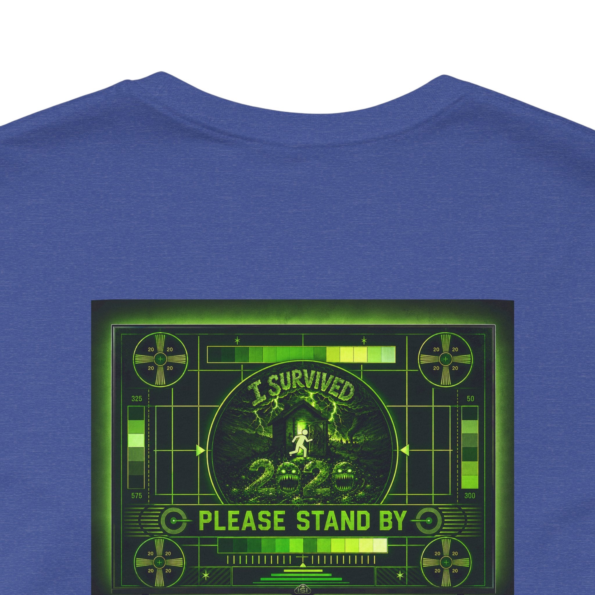 I Survived 2020 — "Please Stand By" Test Pattern Toxic Signal Tee Summer Premiere Unisex Jersey Short Sleeve Tee