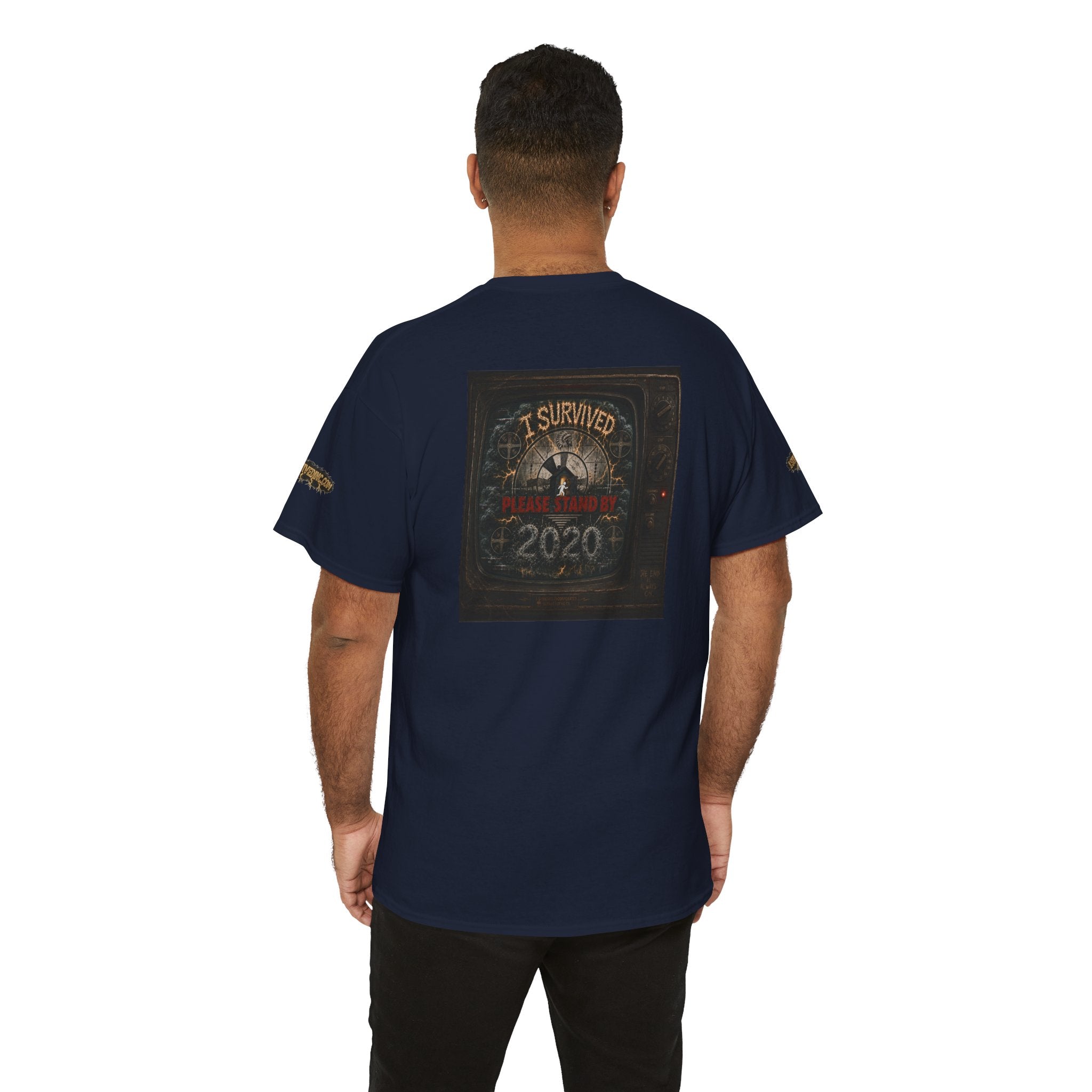 I Survived 2020 — "Please Stand By" Test Pattern Tee Special Edition Summer Premier Unisex Heavy Cotton Tee