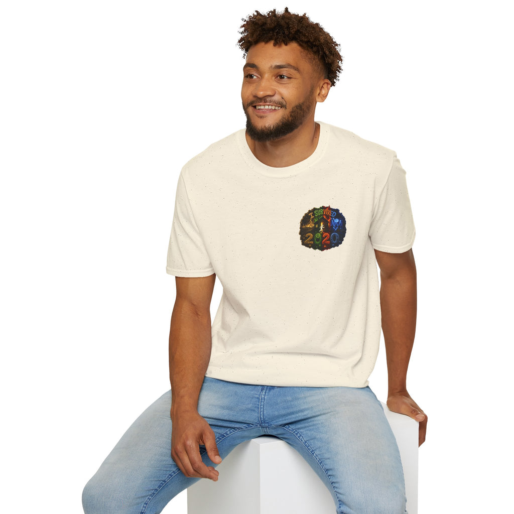 I Survived 2020 — "No Signal" Test Pattern Tee Alien Broadcast Finale Summer Premiere Unisex Softstyle T-Shirt
