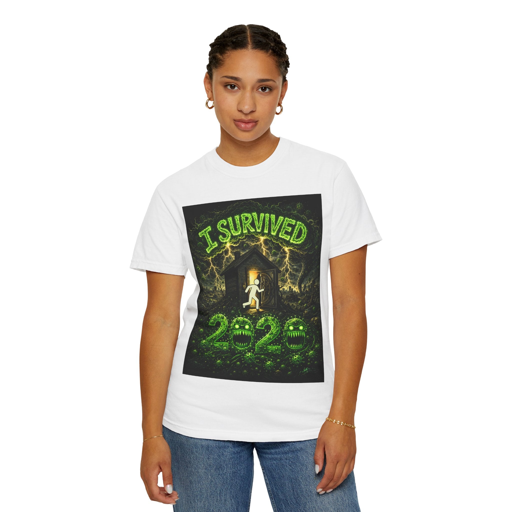 I Survived 2020 — S1:E3 "The Jab!" | Pandemic Edition Unisex Garment-Dyed T-shirt