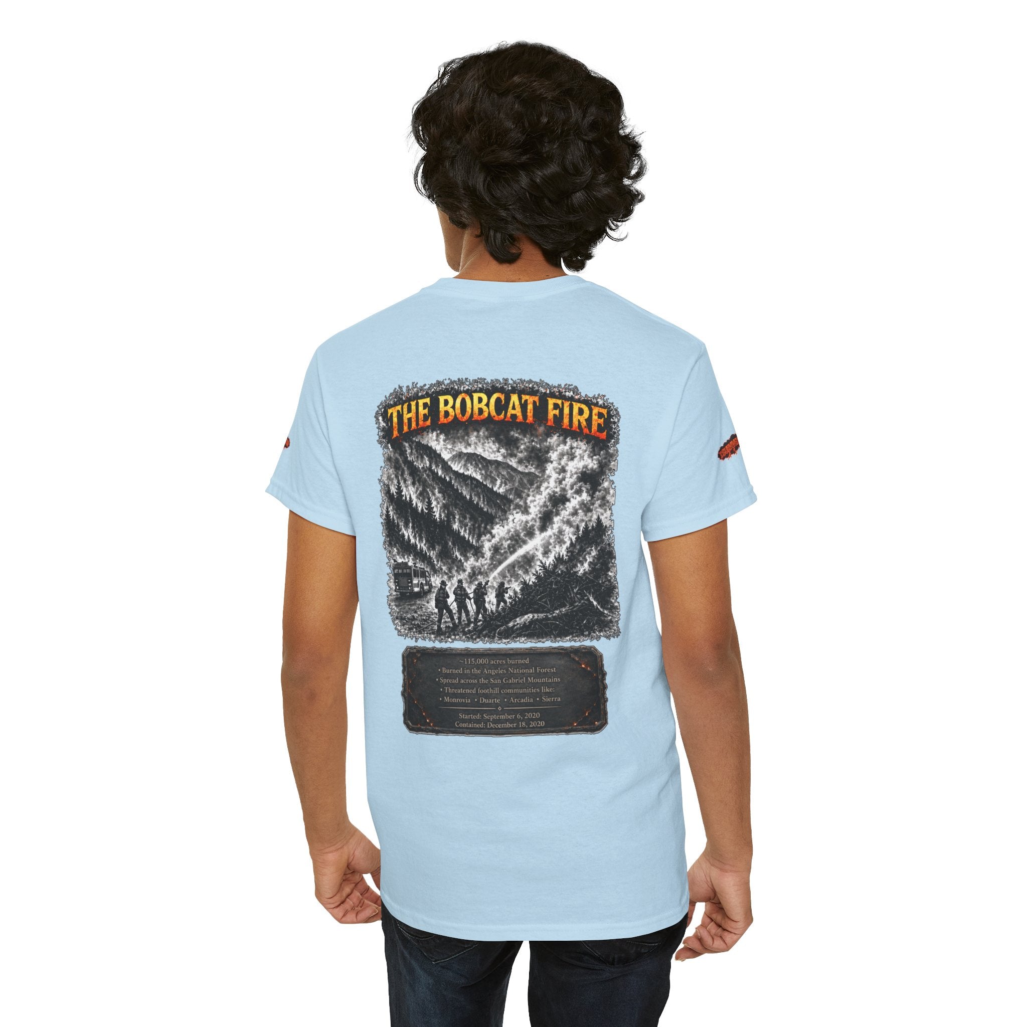 I Survived 2020 — WILDFIRES S2:E2: Director's Cut Special Edition "The Bobcat Fire" Memorial Unisex Heavy Cotton Tee