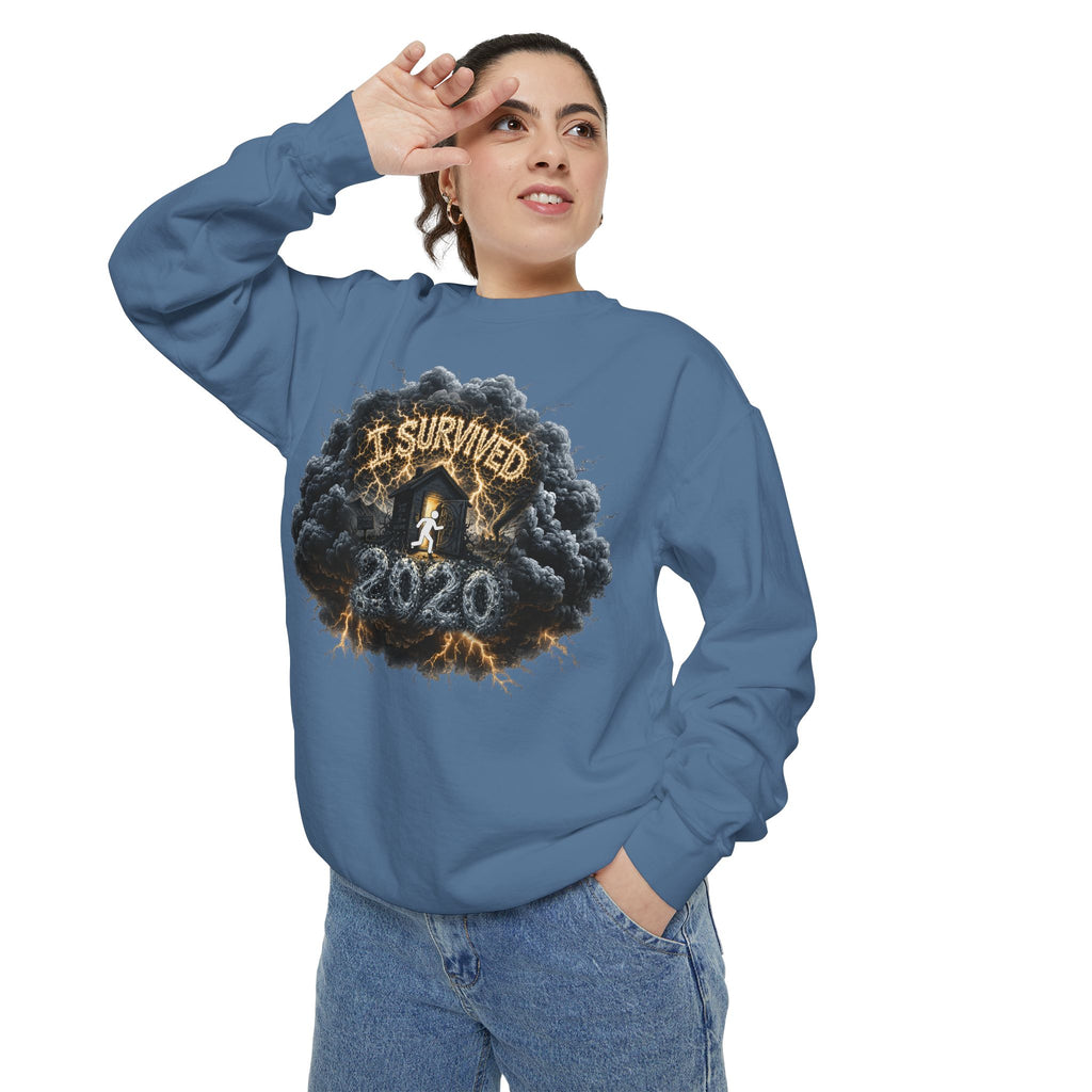 I Survived 2020 — Director's Cut Original Design Teaser Sweatshirt | Season 1 Premiere Drop Unisex Garment-Dyed Sweatshirt