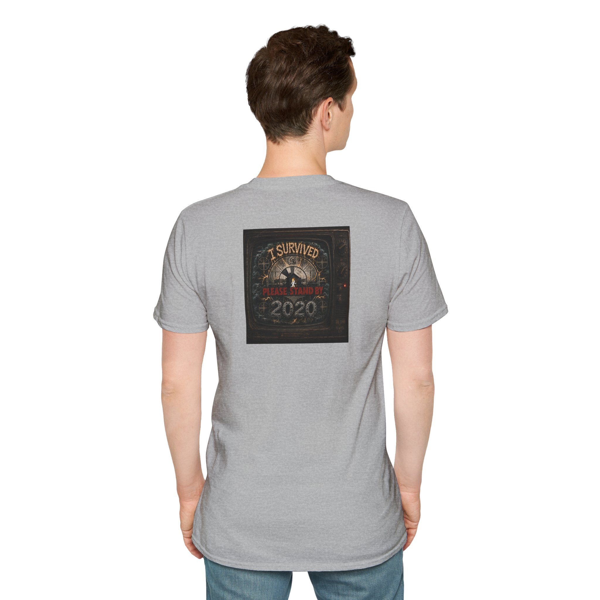 I Survived 2020 — "Please Stand By" Test Pattern Tee Summer Premier Unisex Softstyle T-Shirt