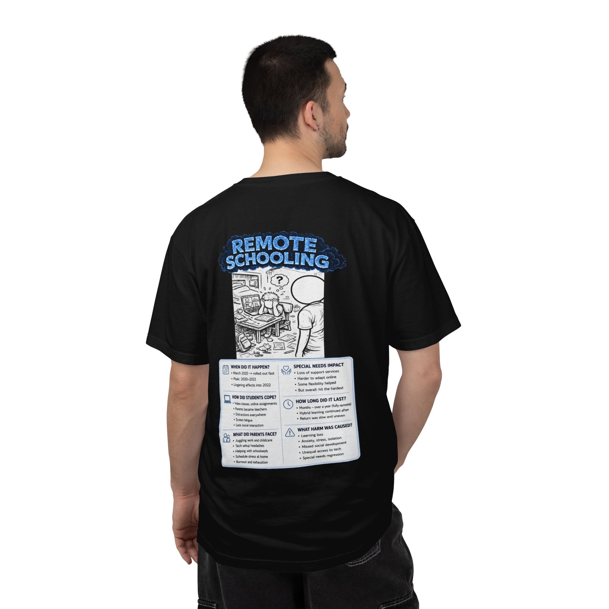 I Survived 2020 —  LOCKDOWN S3:E3: Director's Cut "Remote Schooling" Unisex Garment-Dyed T-shirt