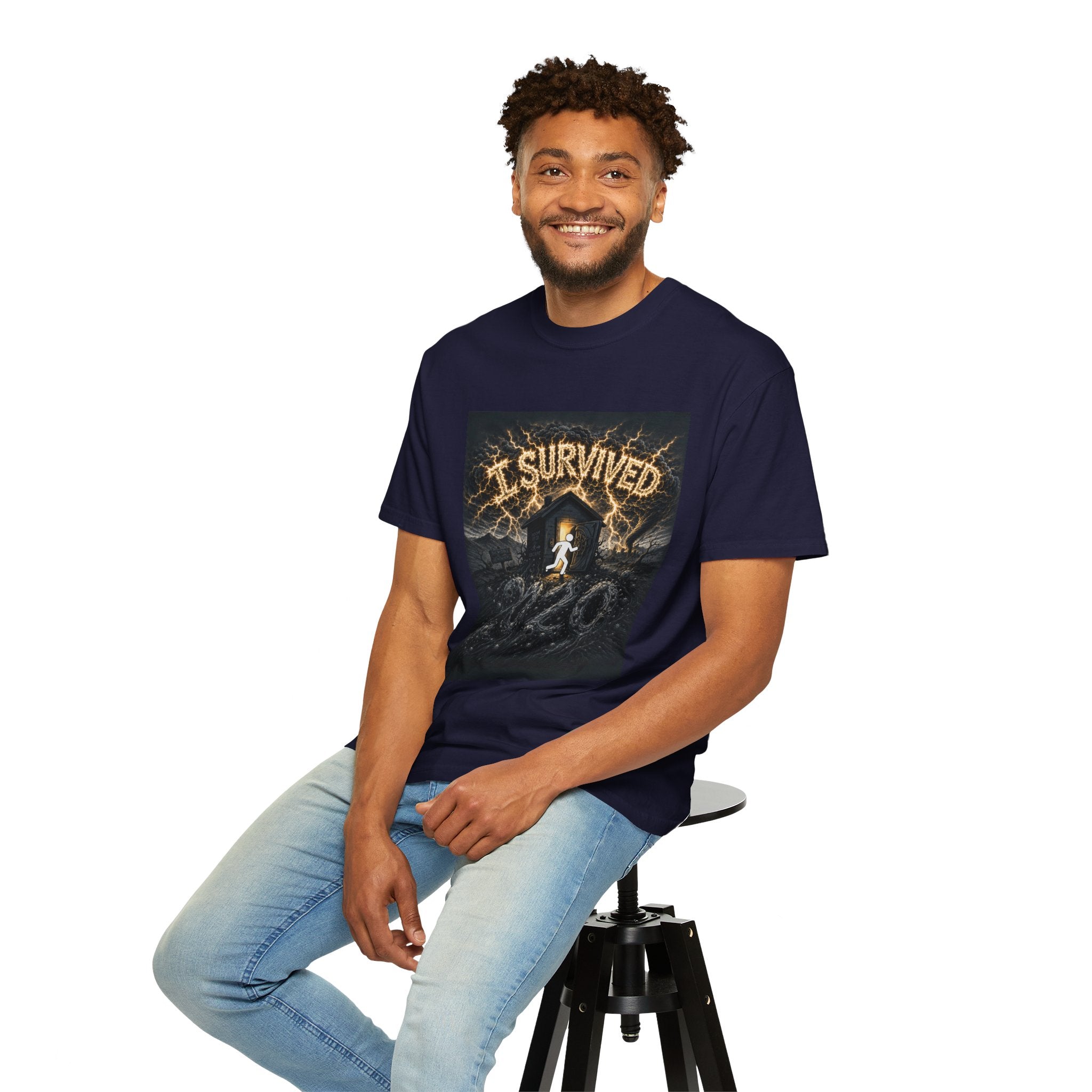 I Survived 2020 — Original Design Teaser Tee | Season 1 Premiere Drop Unisex Garment-Dyed T-shirt