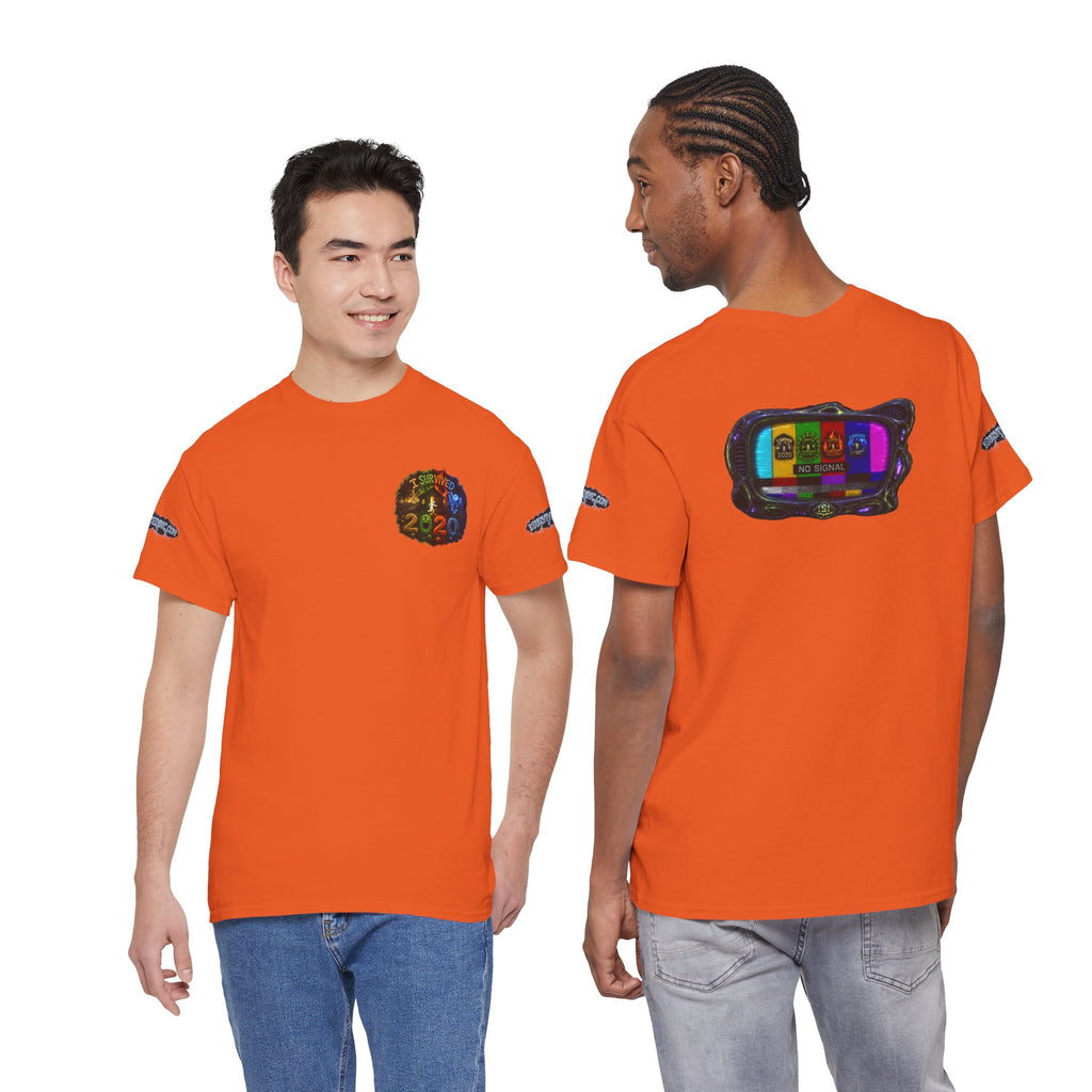 I Survived 2020 — "No Signal" Test Pattern Tee Alien Broadcast Finale Special Edition Summer Premiere Unisex Heavy Cotton Tee