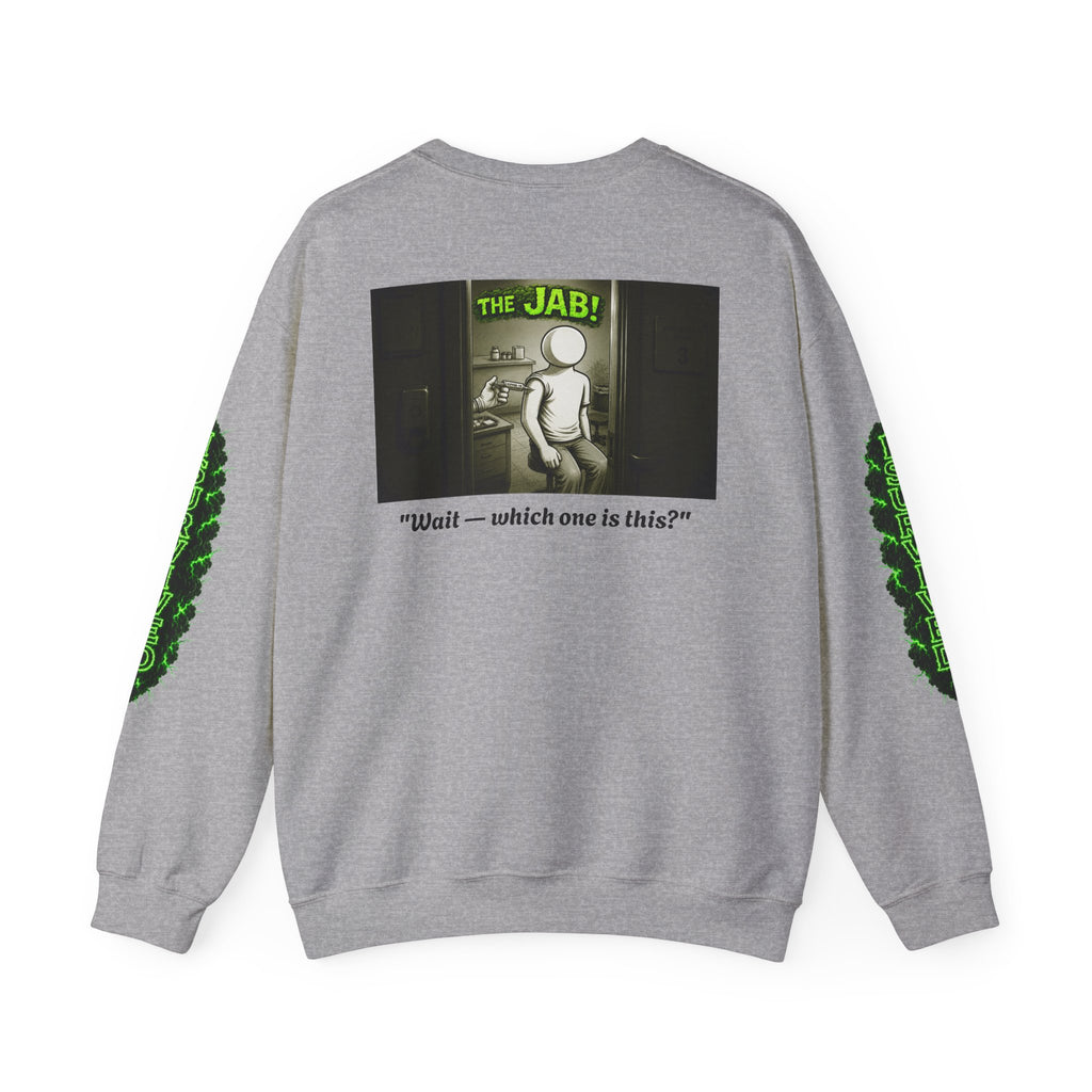 I Survived 2020 — PANDEMIC S1:E3: Director's Cut "The Jab!" Unisex Heavy Blend™ Crewneck Sweatshirt