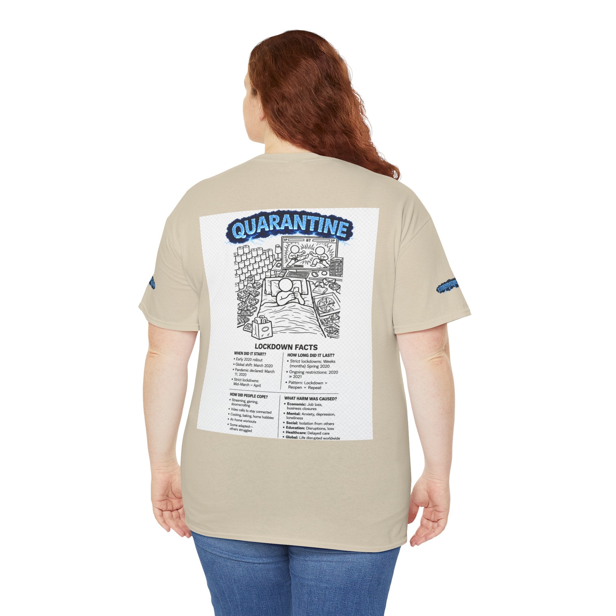 J'ai survécu à 2020 — S3:E1 « Quarantaine » | T-shirt unisexe en coton épais édition Confinement (ÉDITION SPÉCIALE)