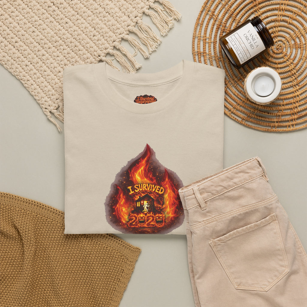 I Survived 2020 —  WILDFIRES S2:E3: Director's Cut Special Edition "The California Wildfires" Memorial Unisex Heavy Cotton Tee