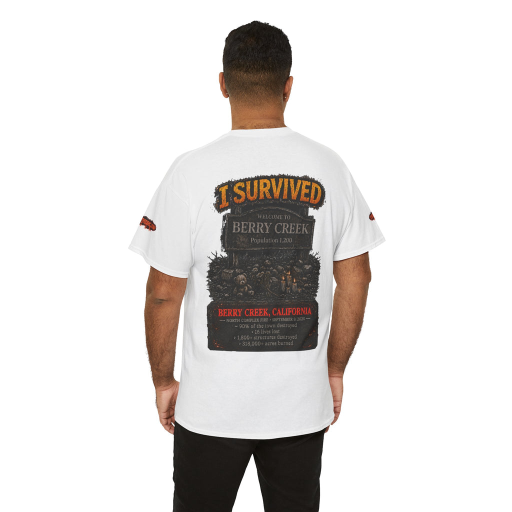 I Survived 2020 — Director's Cut S2:E1 "Berry Creek" | Wildfire Edition Memorial Unisex Heavy Cotton Tee (SPECIAL EDITION)