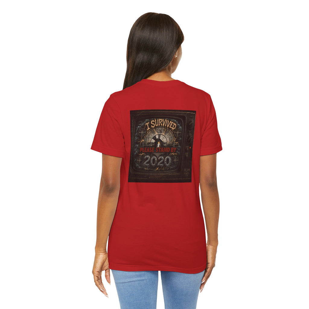 I Survived 2020 — "Please Stand By" Test Pattern Tee Summer Premier Unisex Jersey Short Sleeve Tee
