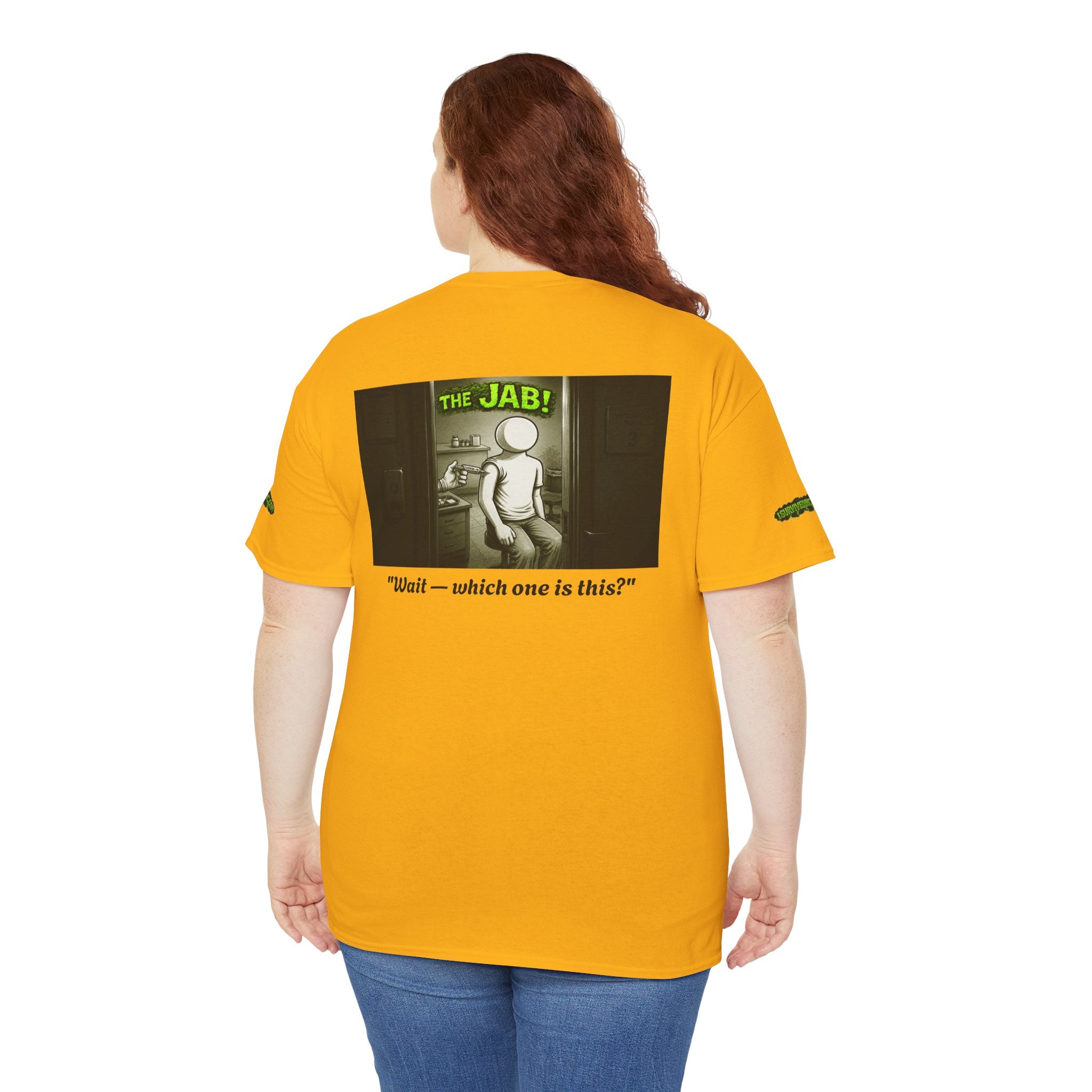 I Survived 2020 — PANDEMIC S1:E3: Director's Cut Special Edition "The Jab!" Unisex Heavy Cotton Tee