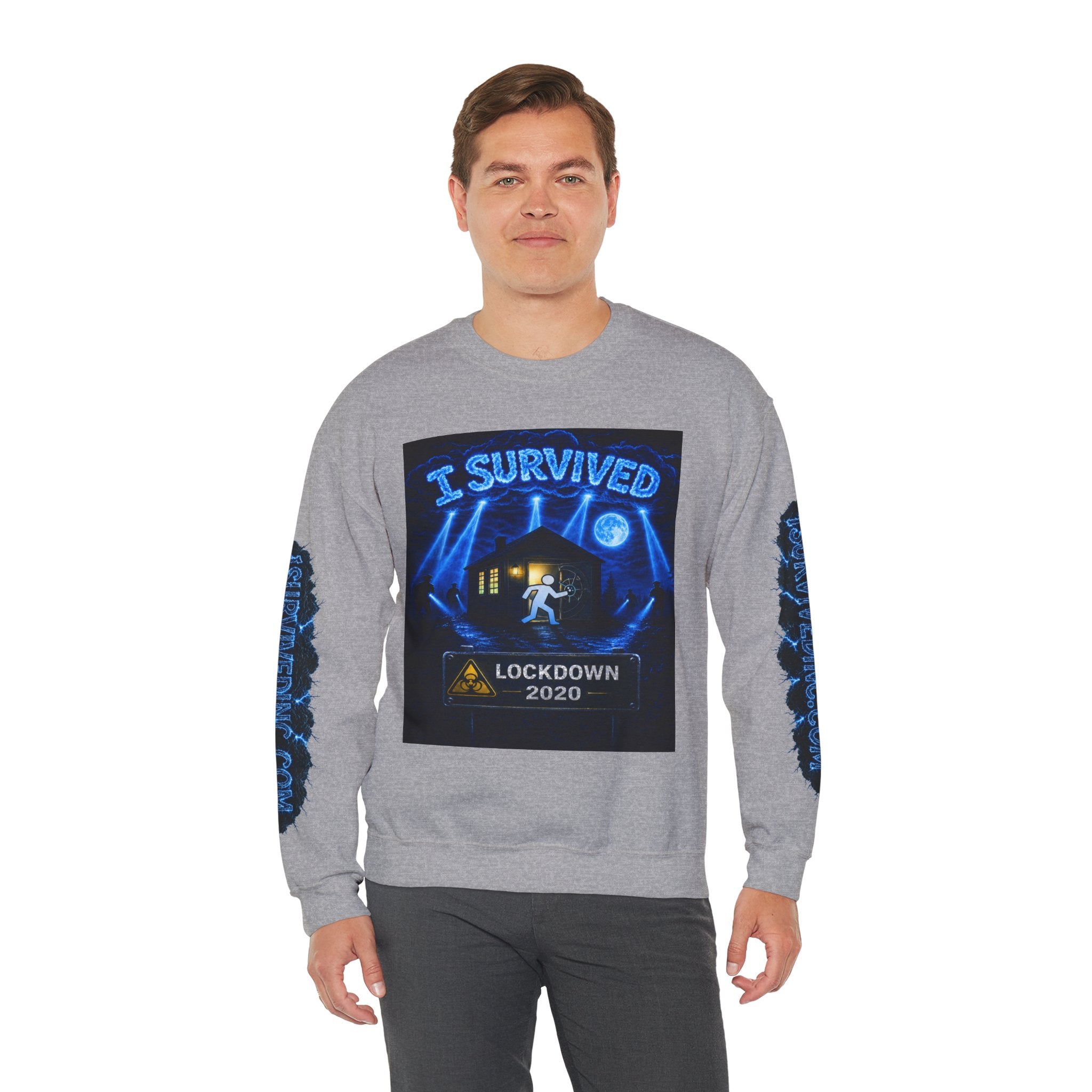 I Survived 2020 — LOCKDOWN S3:E3: Special Edition "Remote Schooling" Unisex Heavy Blend™ Crewneck Sweatshirt