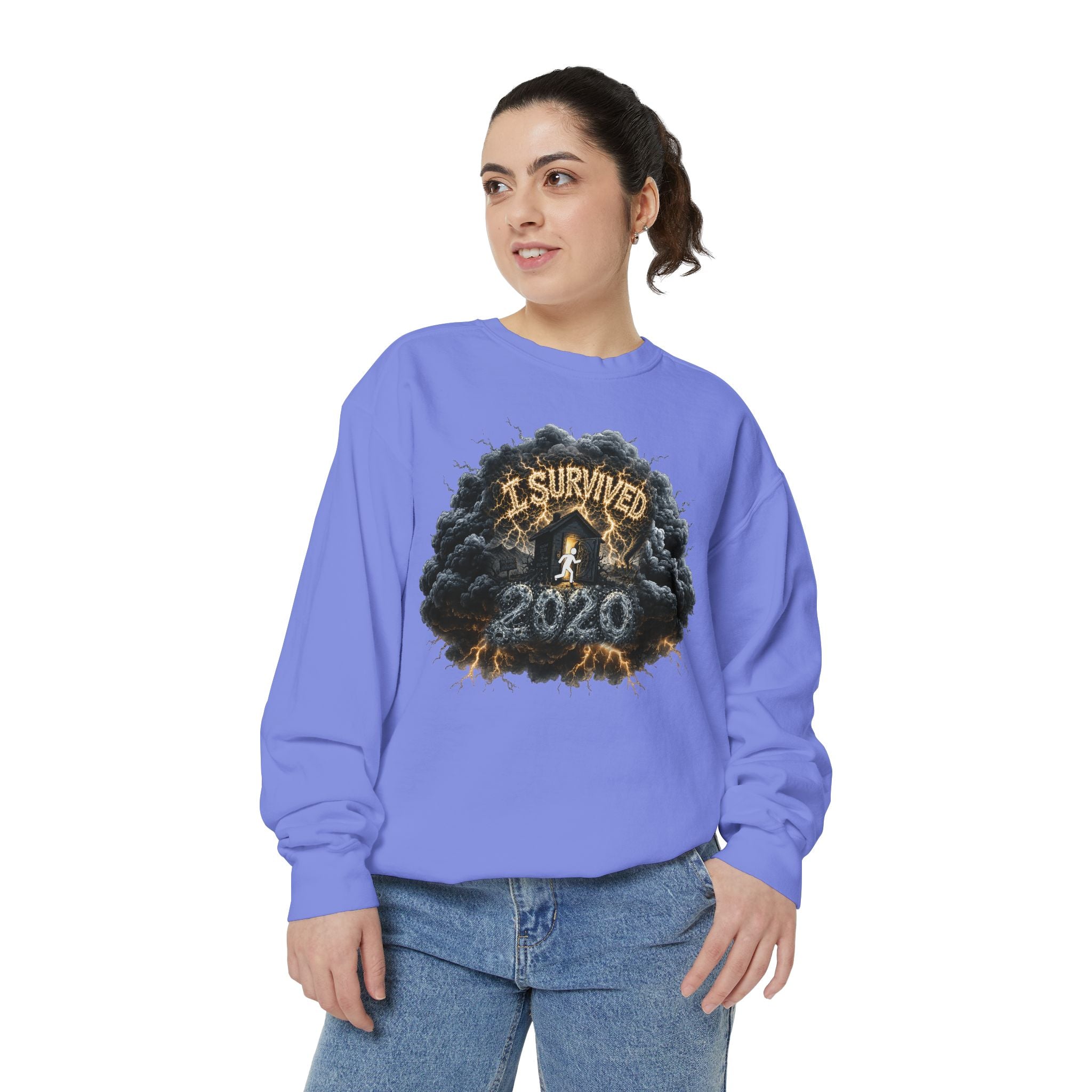 I Survived 2020 — Director's Cut Original Design Teaser Sweatshirt | Season 1 Premiere Drop Unisex Garment-Dyed Sweatshirt