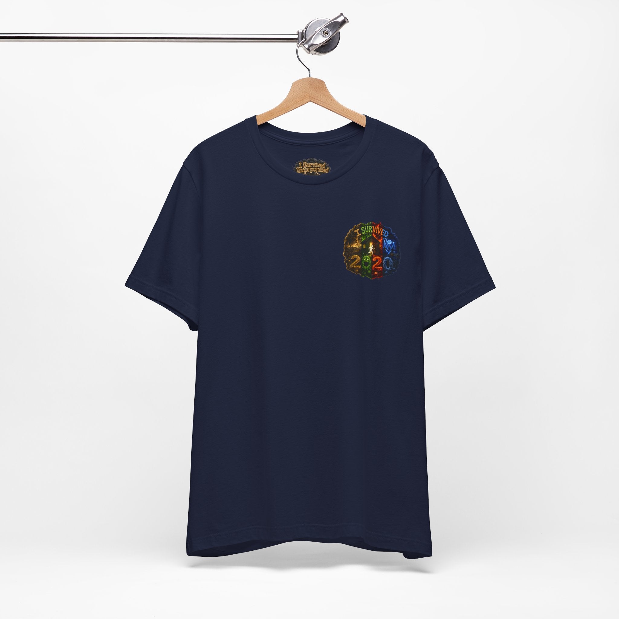 I Survived 2020 — "No Signal" Test Pattern Tee Alien Broadcast Finale Summer Premiere Unisex Jersey Short Sleeve Tee