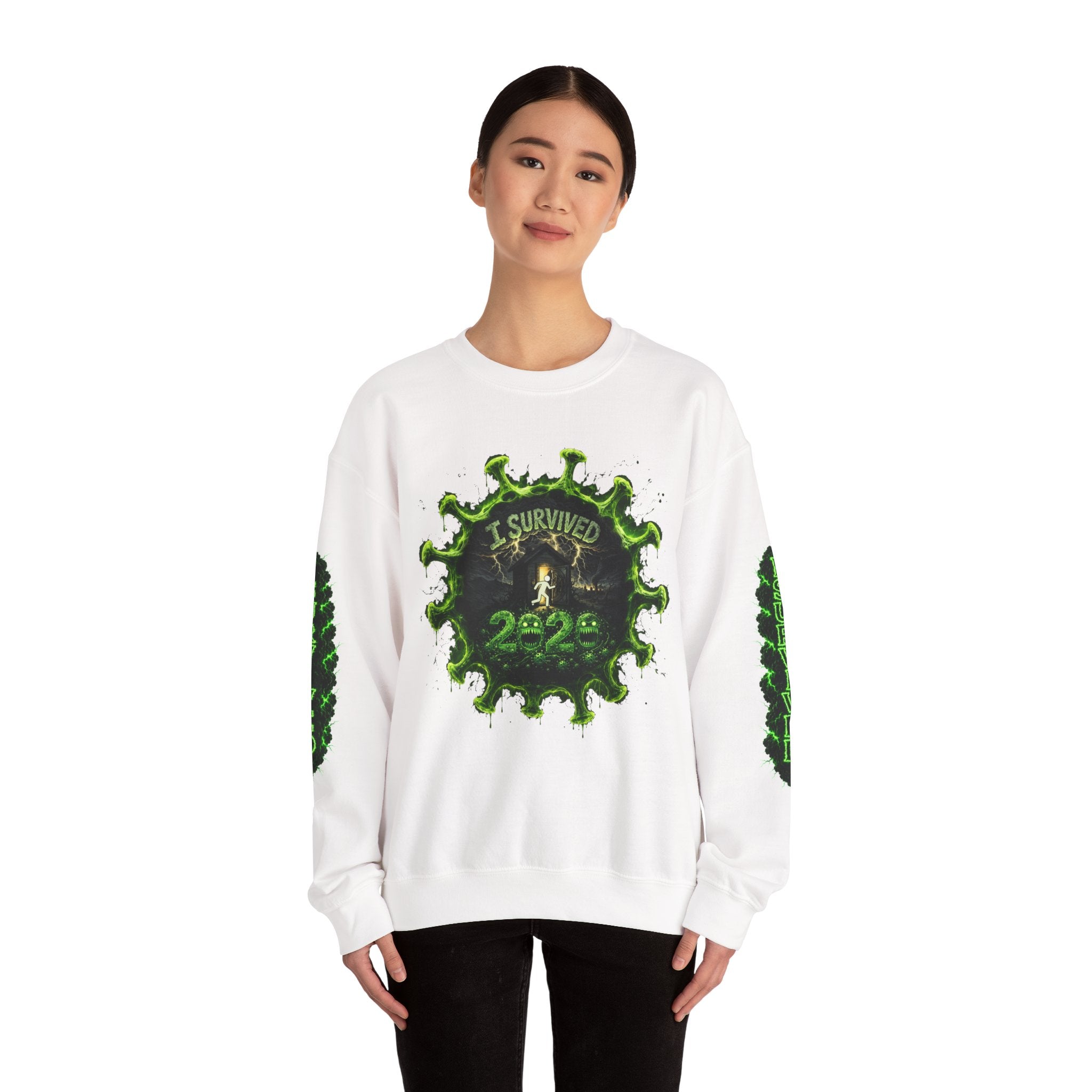 I Survived 2020 — Director's Cut S1:E3 "The Jab!" | Pandemic Edition Unisex Heavy Blend™ Crewneck Sweatshirt