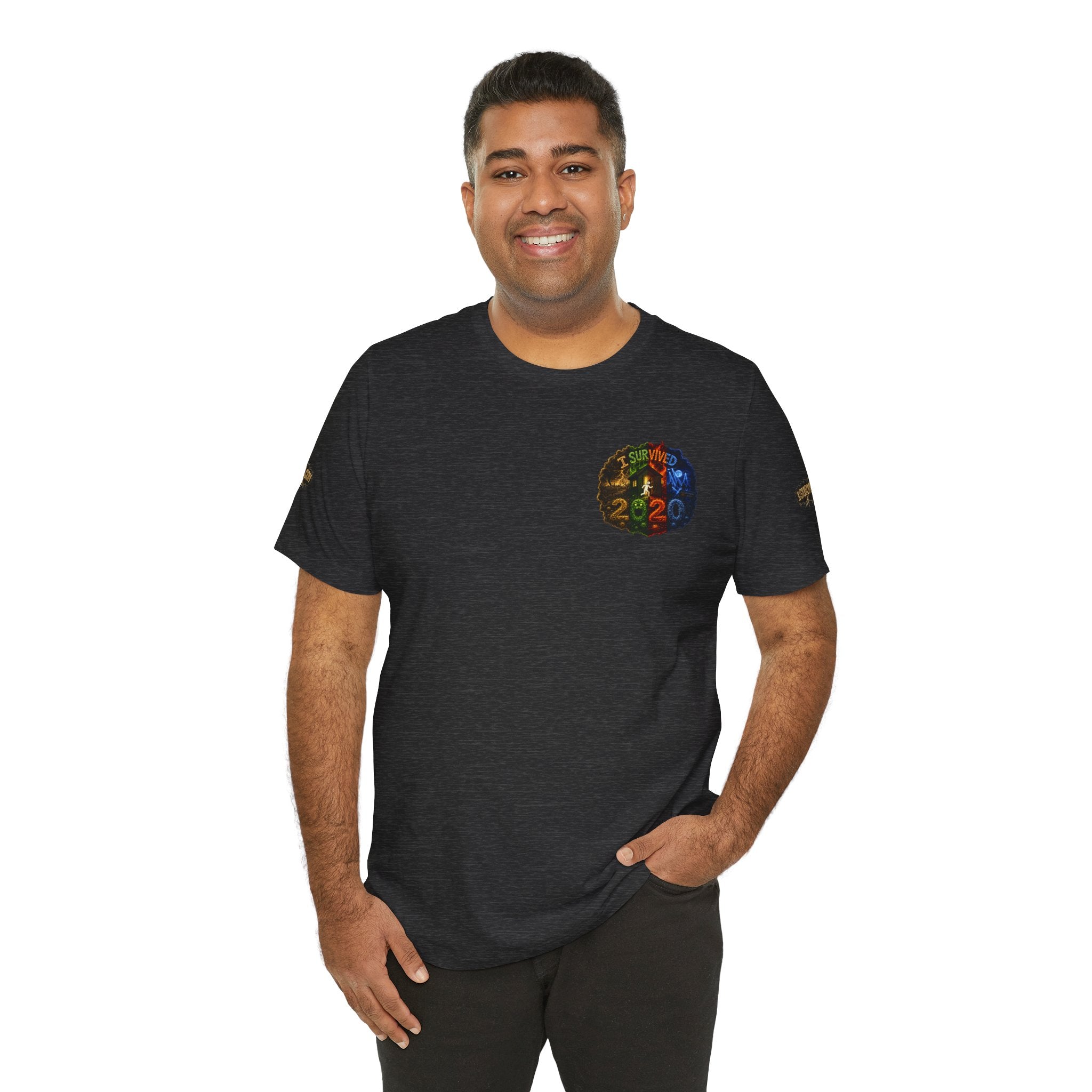 I Survived 2020 — "No Signal" Test Pattern Tee Alien Broadcast Finale Summer Premiere Unisex Jersey Short Sleeve Tee