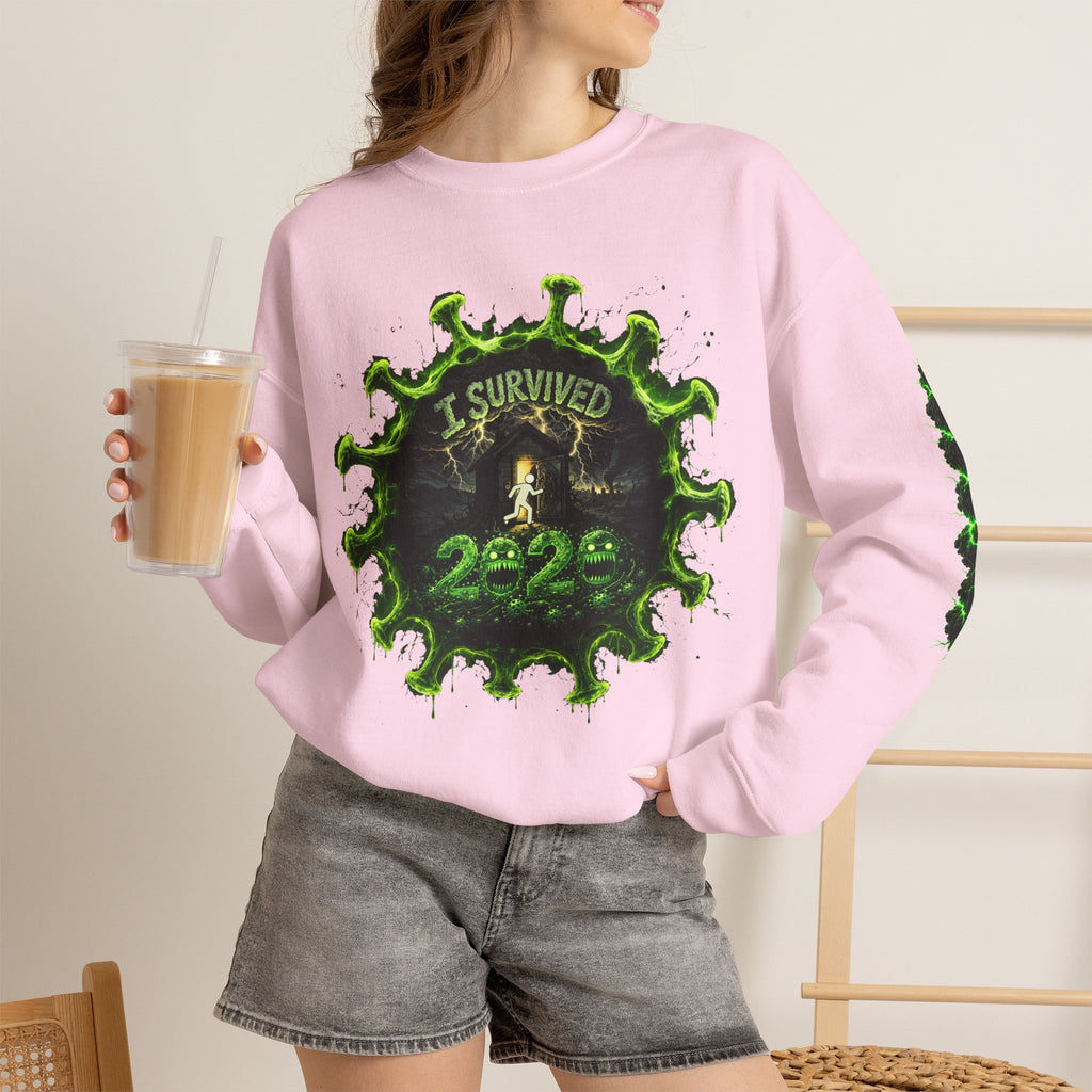 I Survived 2020 — Director's Cut S1:E3 "The Jab!" | Pandemic Edition Unisex Heavy Blend™ Crewneck Sweatshirt
