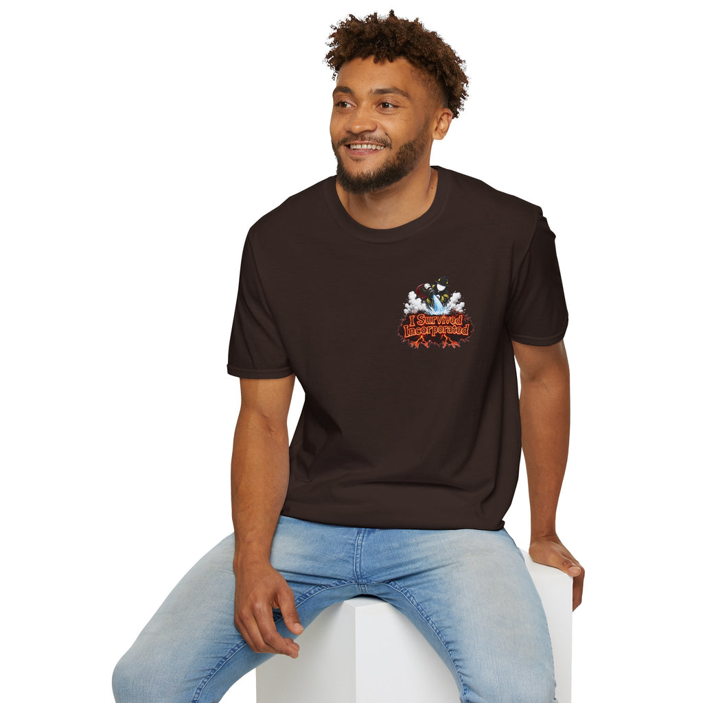 I Survived 2020 — "Please Stand By" Test Pattern Tee Wildfire Signal Edition Summer Premiere Unisex Softstyle T-Shirt