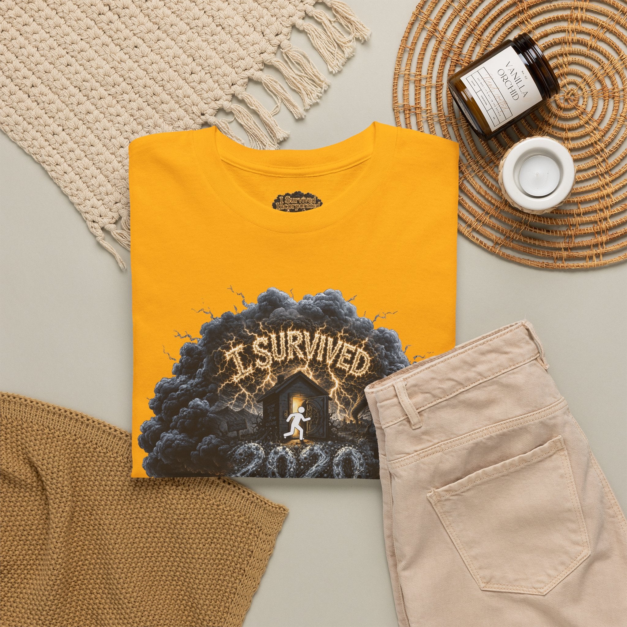 I Survived 2020 — Director's Cut Original Design Teaser Tee | Season 1 Premiere Drop Unisex Heavy Cotton Tee