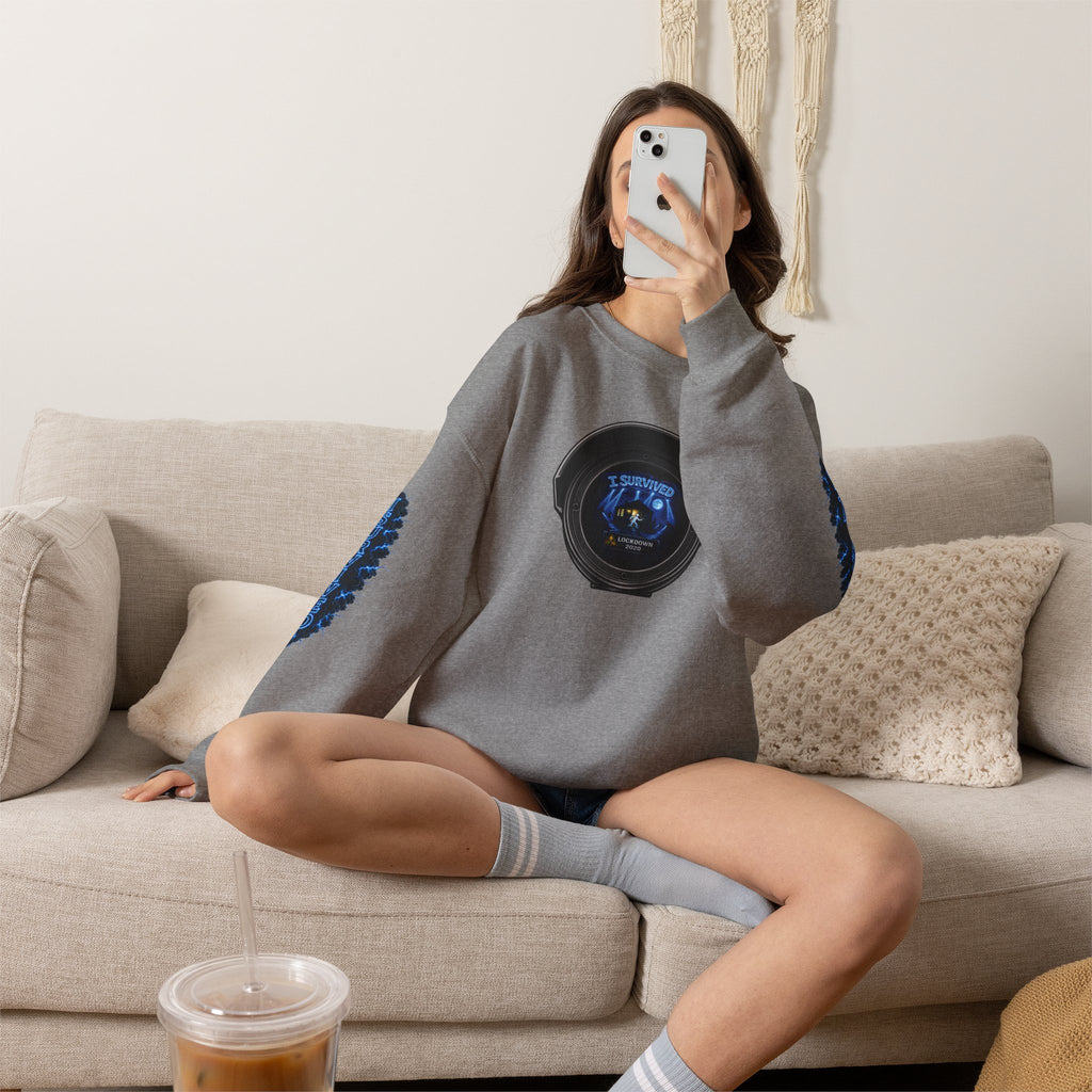 I Survived 2020 — LOCKDOWN S3:E4: Director's Cut "Working From Home" Unisex Heavy Blend™ Crewneck Sweatshirt