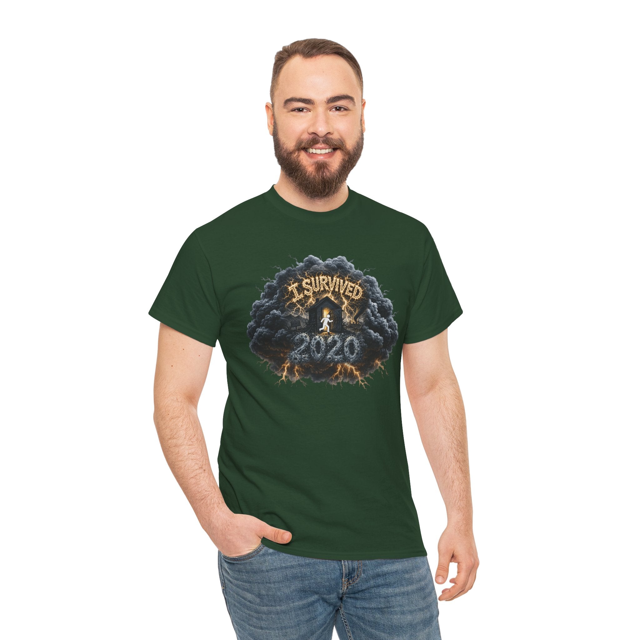 I Survived 2020 —  Deriector's Cut Original Design Teaser Tee | Season 1 Premiere Drop Unisex Heavy Cotton Tee