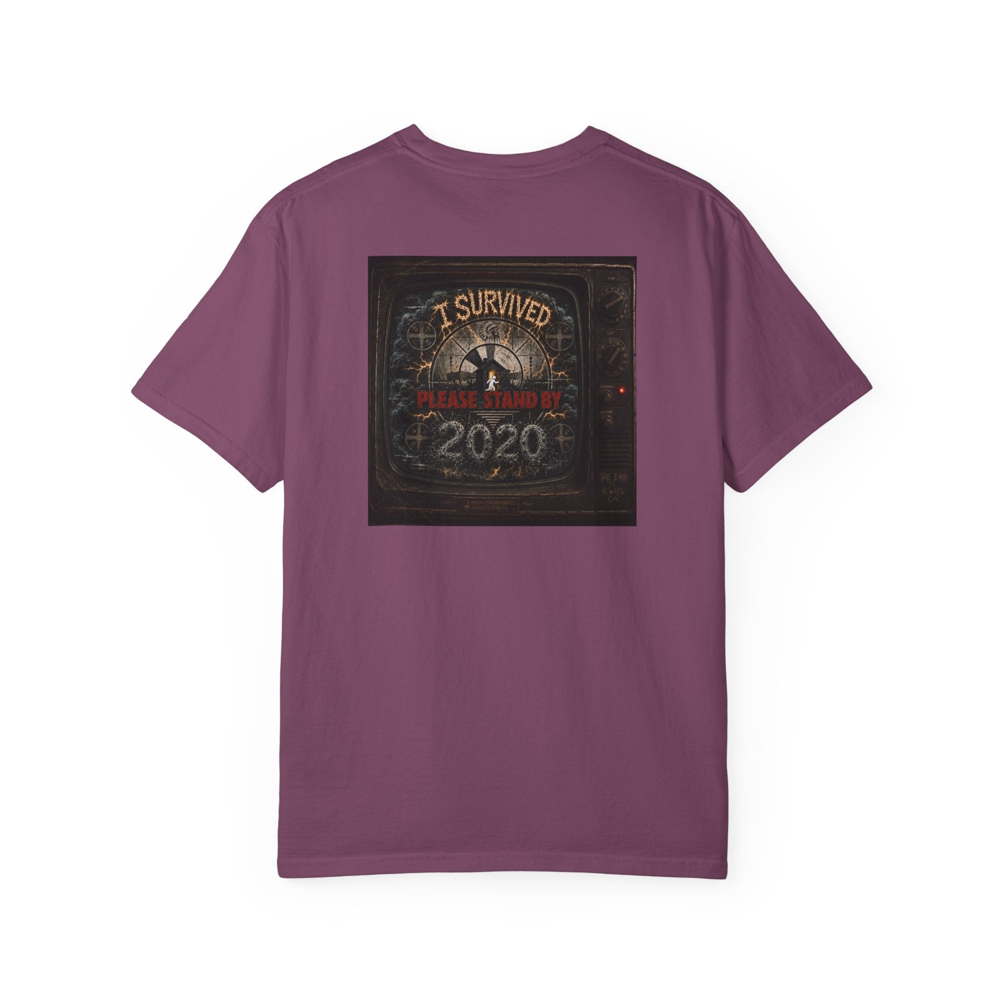 I Survived 2020 — "Please Stand By" Test Pattern Tee Summer Premier Unisex Garment-Dyed T-shirt