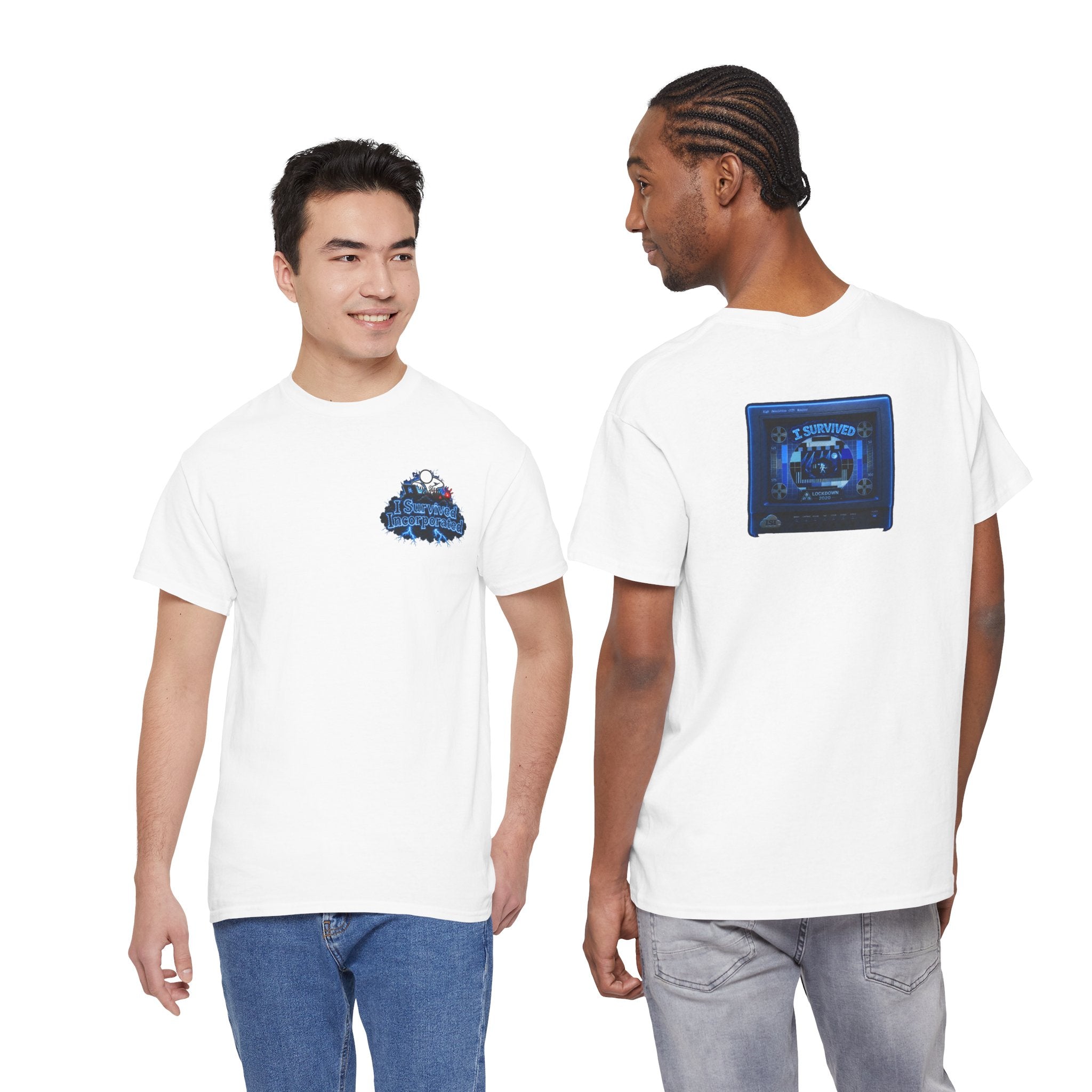 I Survived 2020 — "Please Stand By" Test Pattern Tee Lockdown Surveillance Edition Summer Exclusive Unisex Heavy Cotton Tee