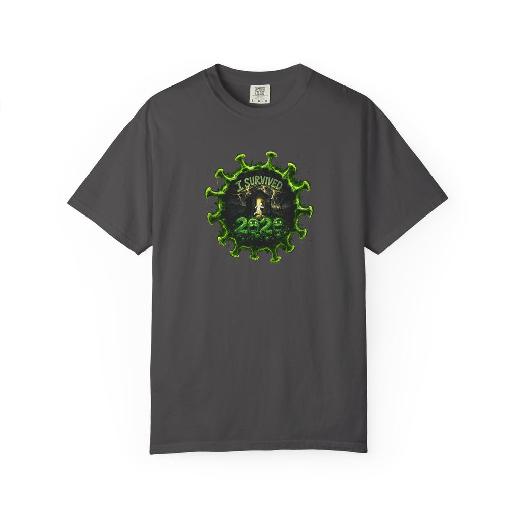 I Survived 2020 — PANDEMIC S1:E4: Director's Cut "Mask Madness" Unisex Garment-Dyed T-shirt