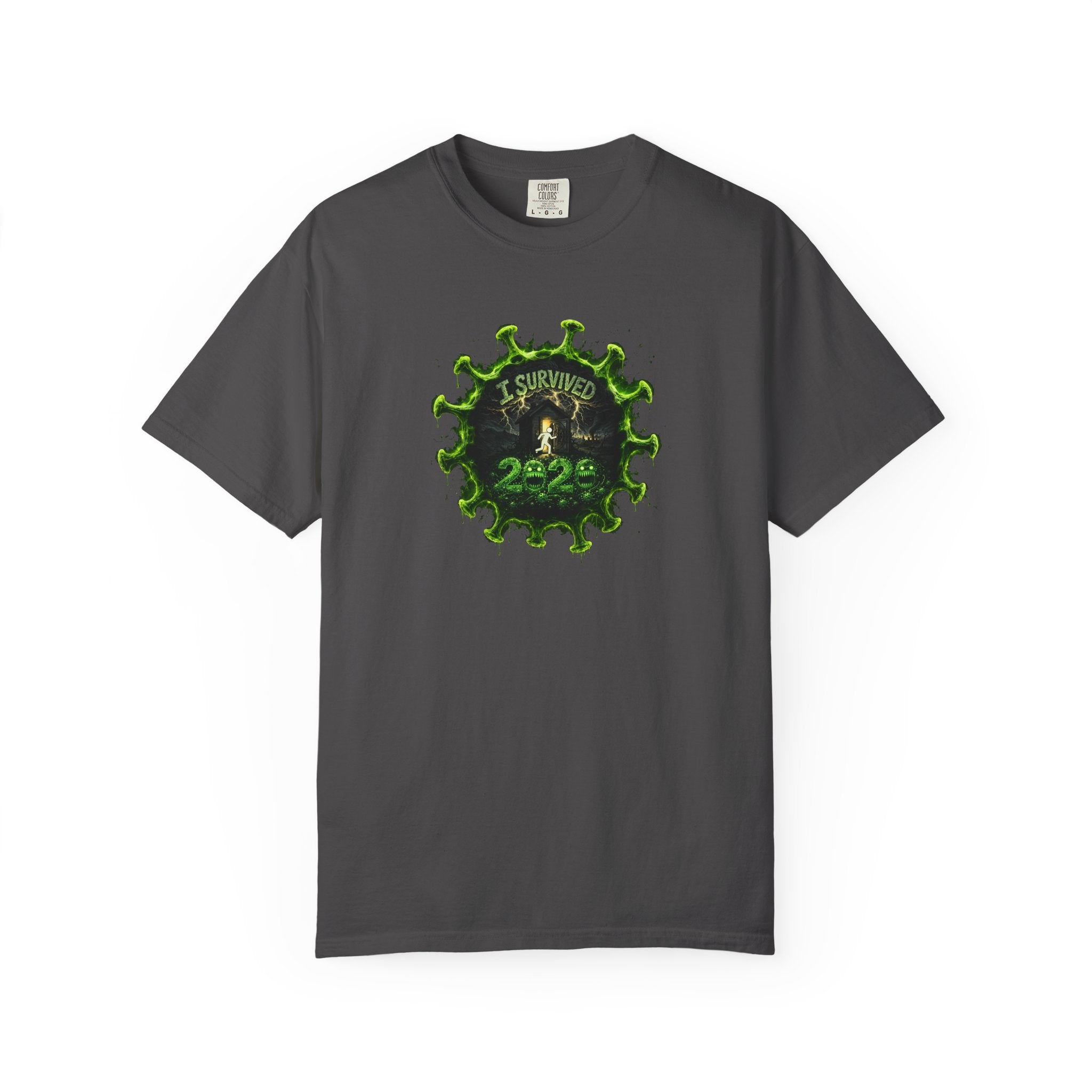 I Survived 2020 — PANDEMIC S1:E4: Director's Cut "Mask Madness" Unisex Garment-Dyed T-shirt