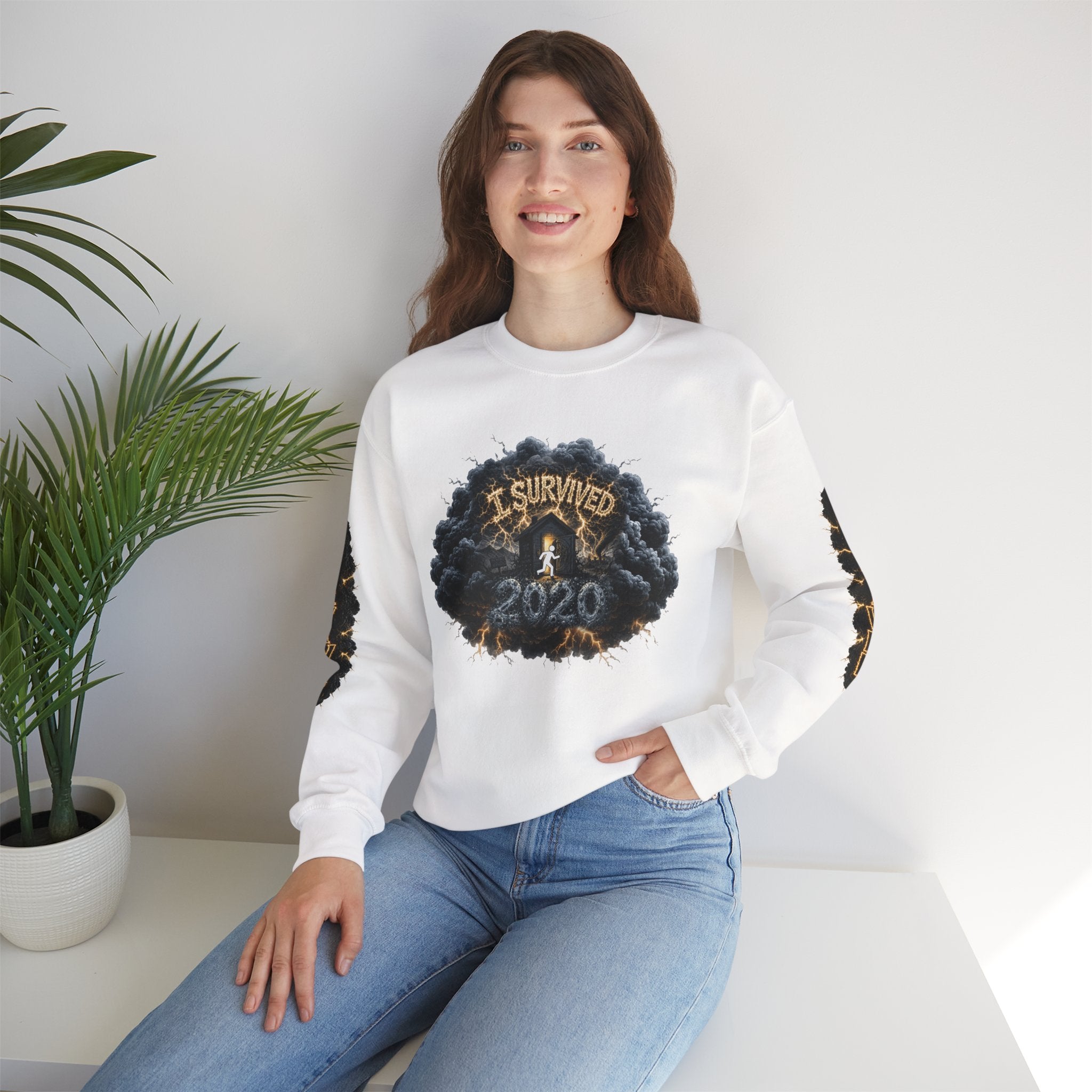 I Survived 2020 — Director's Cut Original Design Teaser Tee | Season 1 Premiere Drop Unisex Heavy Blend™ Crewneck Sweatshirt (SPECIAL EDITION)
