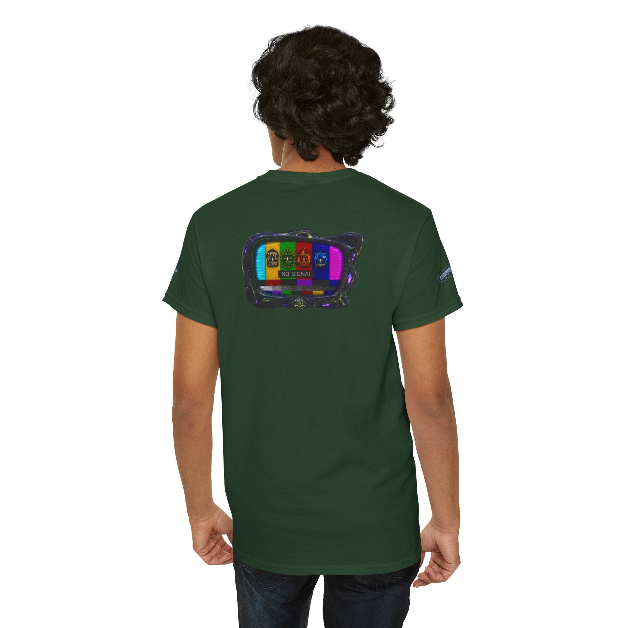 I Survived 2020 — "No Signal" Test Pattern Tee Alien Broadcast Finale Special Edition Summer Premiere Unisex Heavy Cotton Tee