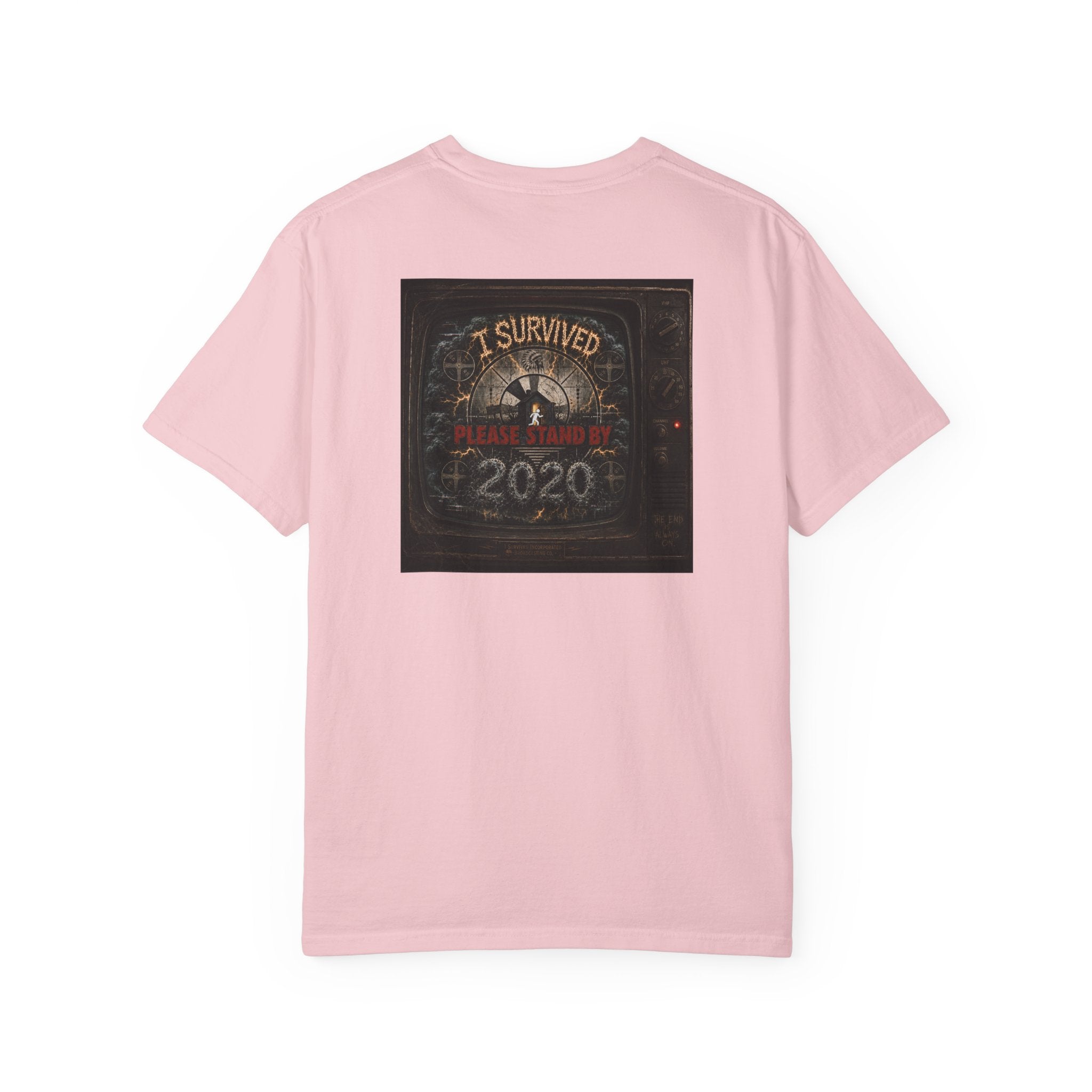 I Survived 2020 — "Please Stand By" Test Pattern Tee Summer Premier Unisex Garment-Dyed T-shirt