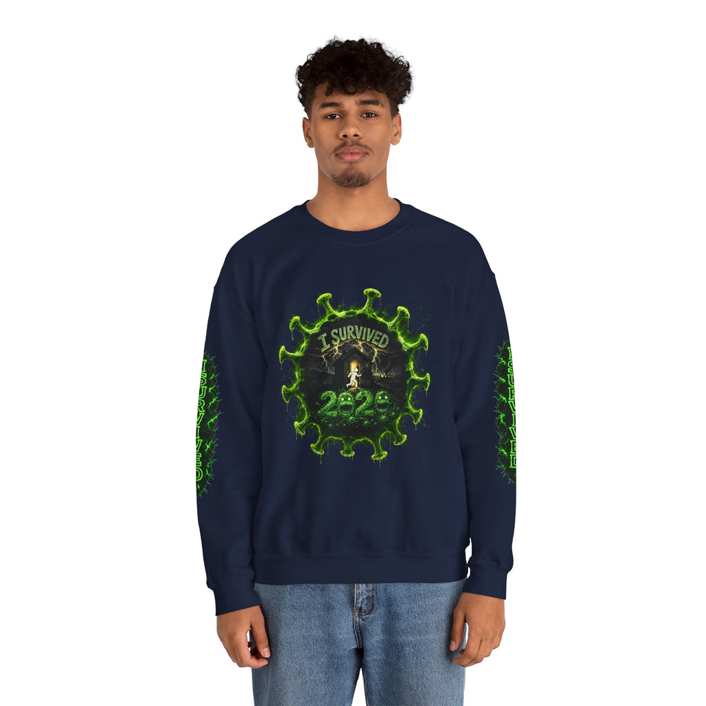 I Survived 2020 — Director's Cut S1:E4 "Mask Madness Mayhem Moment" | Pandemic Edition Unisex Heavy Blend™ Crewneck Sweatshirt