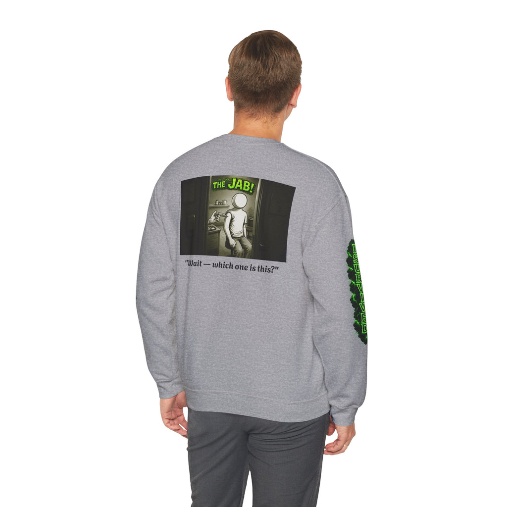I Survived 2020 — PANDEMIC S1:E3: Director's Cut "The Jab!" Unisex Heavy Blend™ Crewneck Sweatshirt