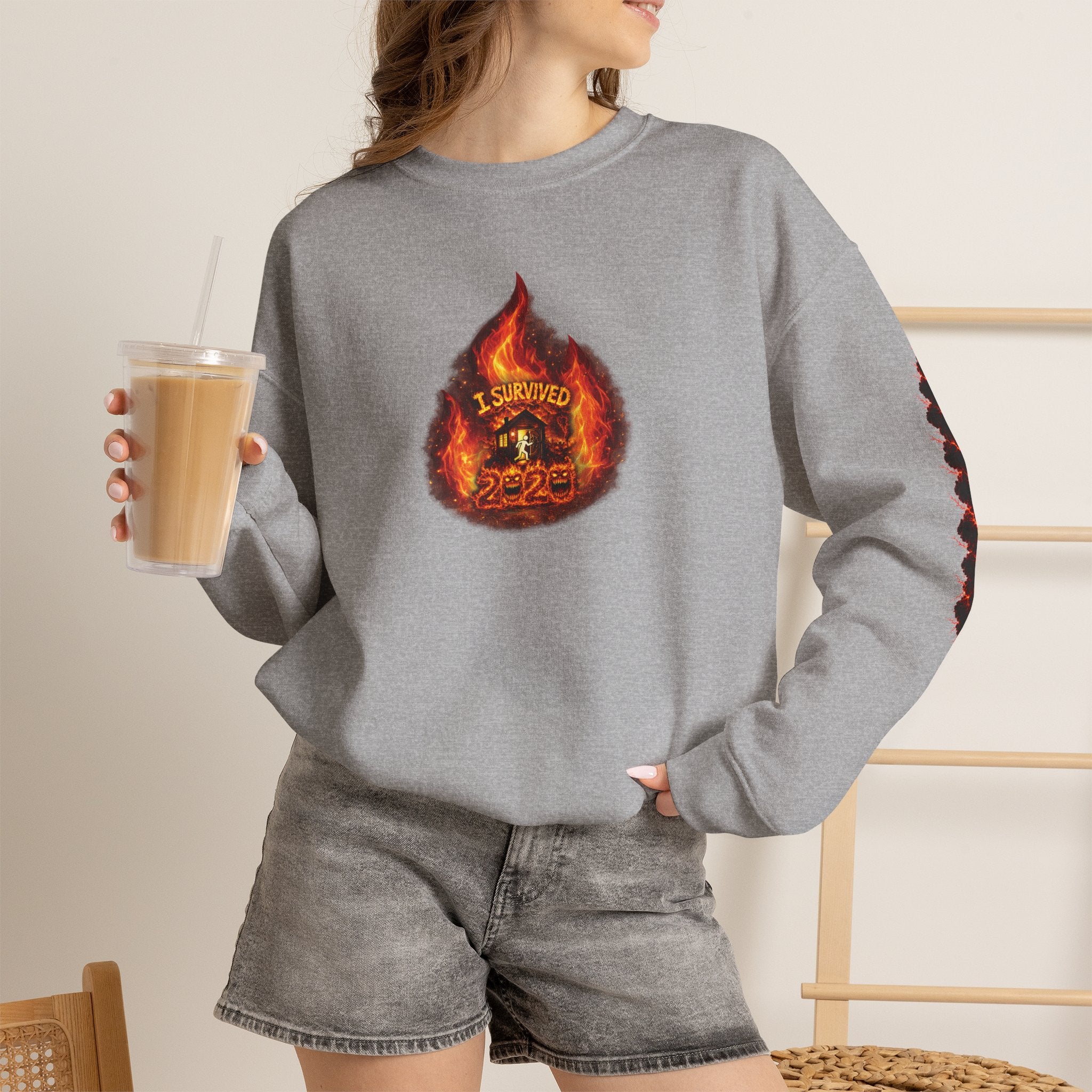 I Survived 2020 — WILDFIRES S2:E3: Director's Cut "The California Wildfires" Memorial Unisex Heavy Blend™ Crewneck Sweatshirt