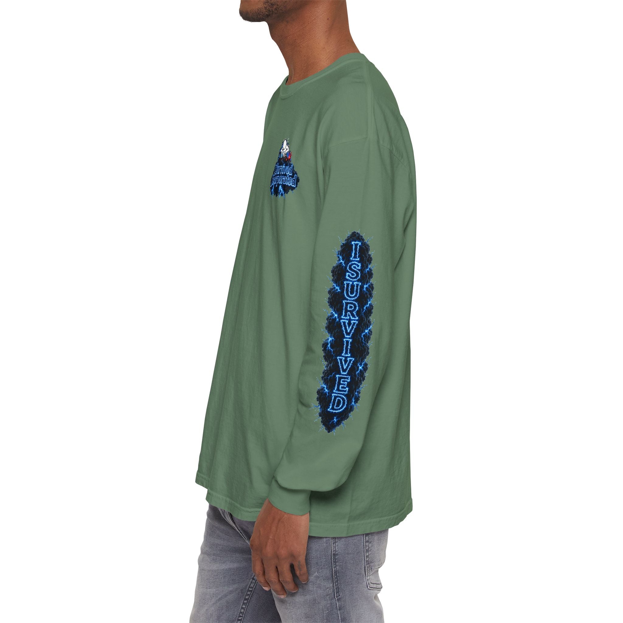 I Survived 2020 — "Please Stand By" Test Pattern Tee Lockdown Special Edition Summer Exclusive Unisex Garment-Dyed Long Sleeve T-Shirt
