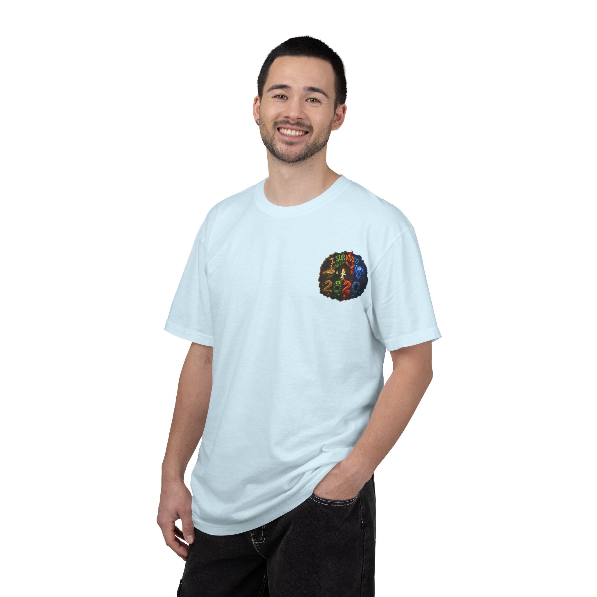 I Survived 2020 — "No Signal" Test Pattern Tee Alien Broadcast Finale Summer Premiere Unisex Garment-Dyed T-shirt