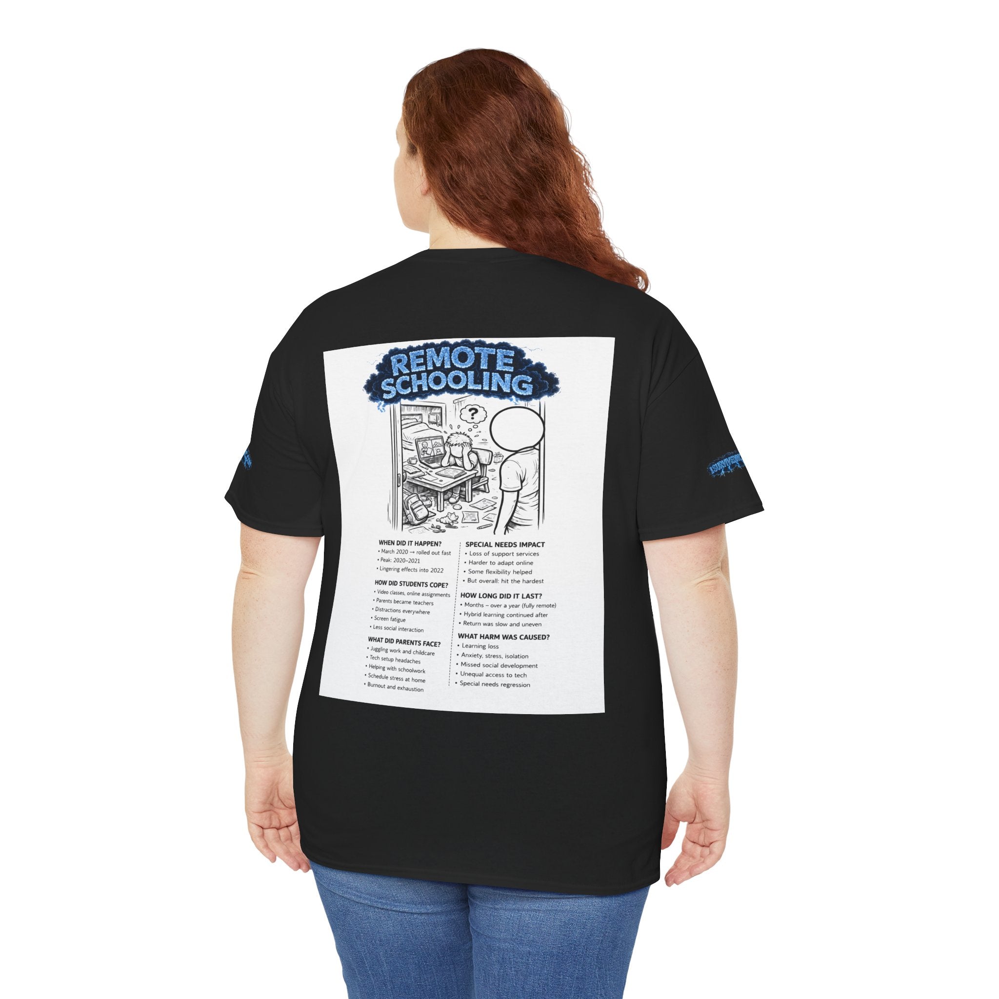 I Survived 2020 — S3:E3 "Remote Schooling" | Lockdown Edition Documentary Unisex Heavy Cotton Tee (SPECIAL EDITION)