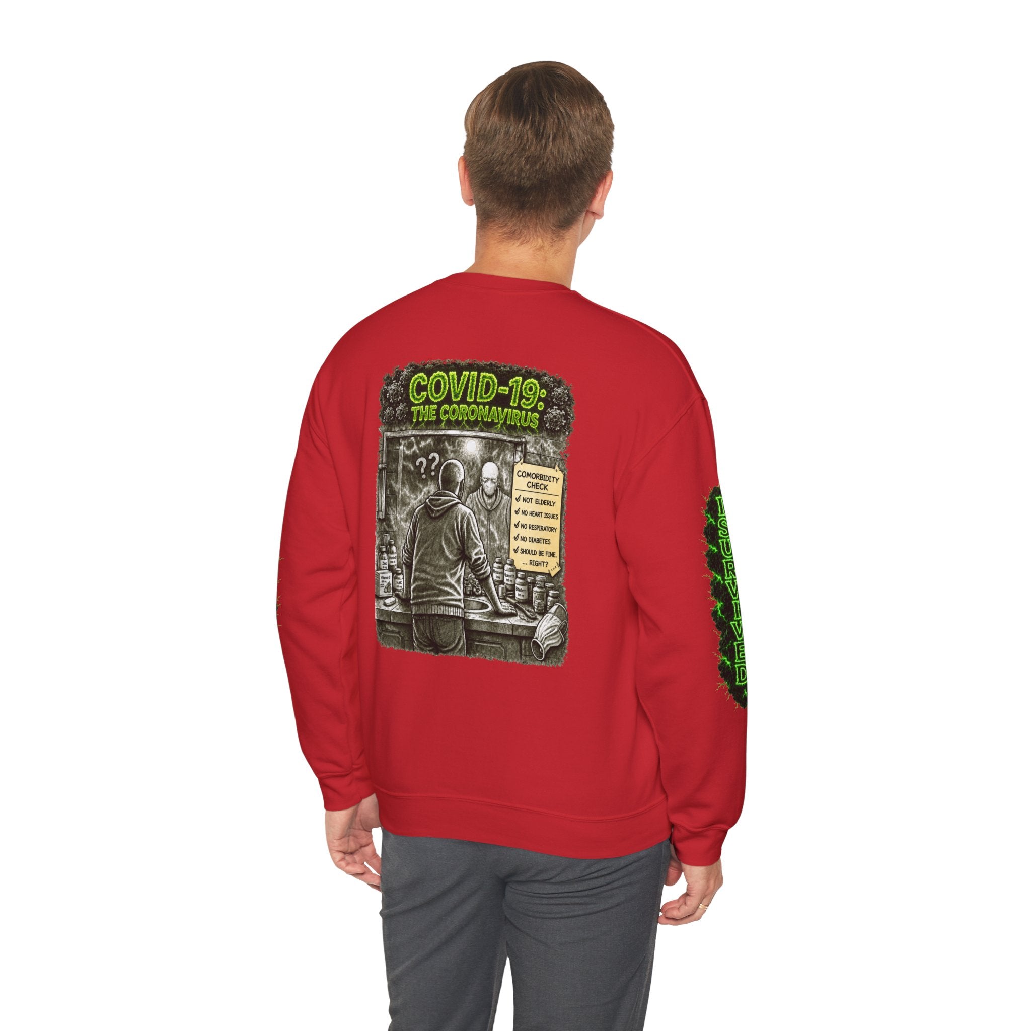 I Survived 2020 — PANDEMIC S1:E1: Director's Cut "COVID-19: The Coronavirus" Unisex Heavy Blend™ Crewneck Sweatshirt