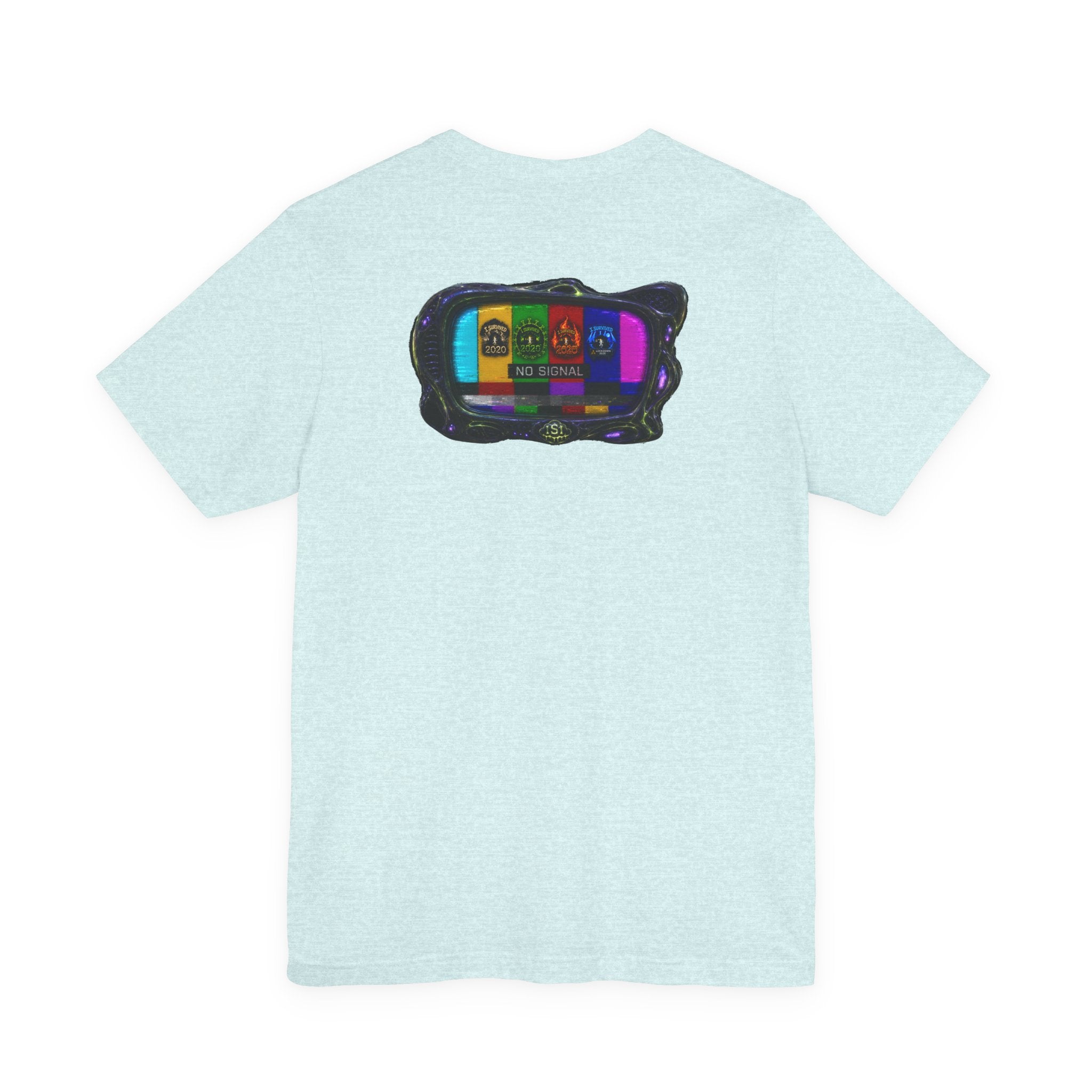 I Survived 2020 — "No Signal" Test Pattern Tee Alien Broadcast Finale Summer Premiere Unisex Jersey Short Sleeve Tee