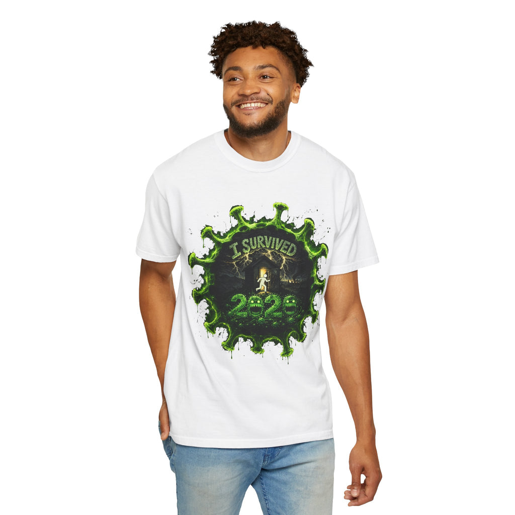 I Survived 2020 — Director's Cut S1:E3 "The Jab!" | Pandemic Edition Unisex Garment-Dyed T-shirt