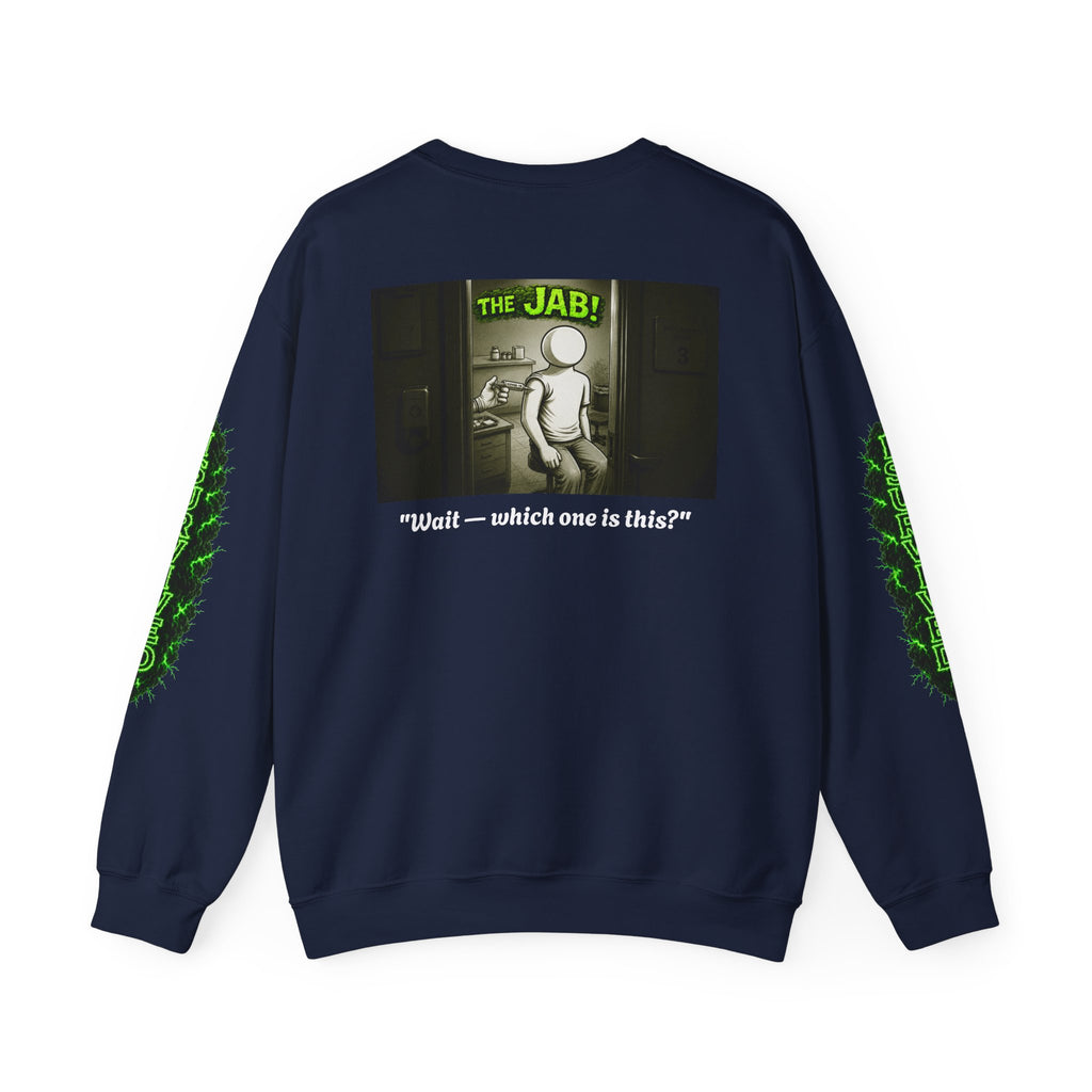 I Survived 2020 — PANDEMIC S1:E3: Director's Cut "The Jab!" Unisex Heavy Blend™ Crewneck Sweatshirt
